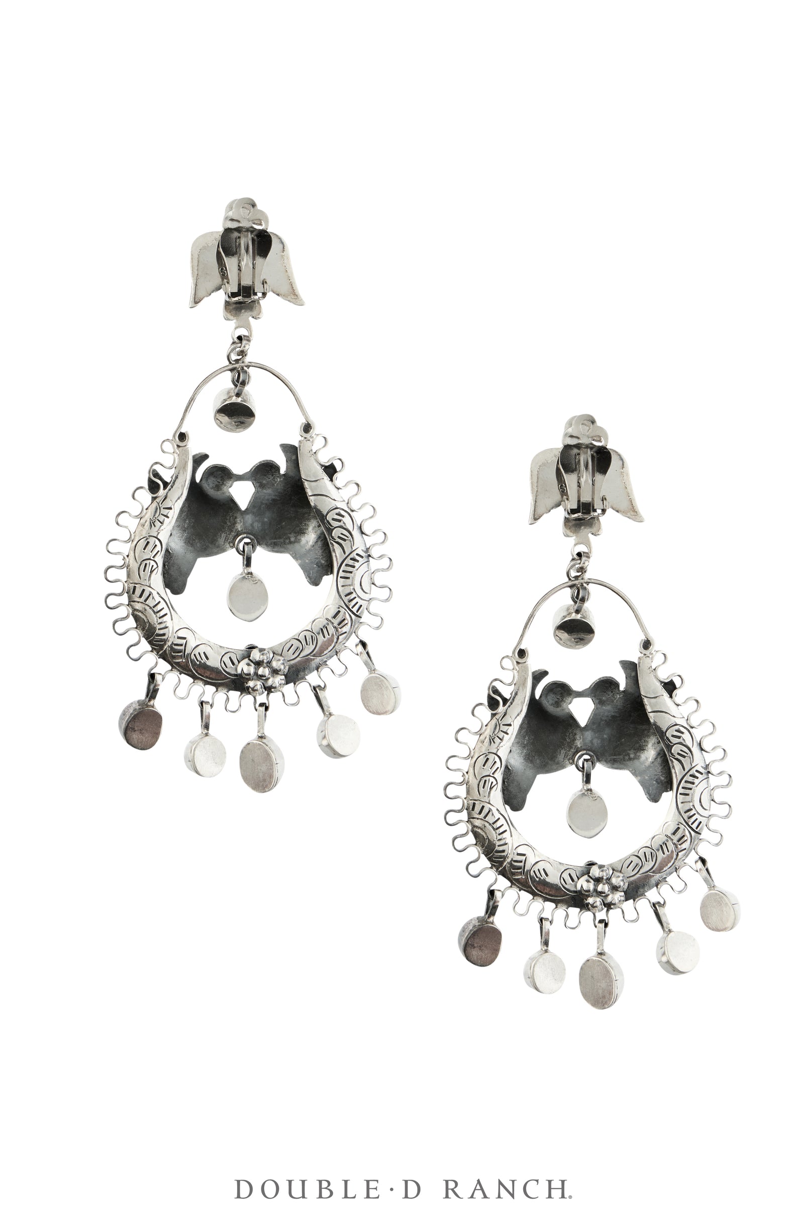 Earrings, Federico, Mazahua, Sterling Silver, Doves, Hallmark, Contemporary, 2330