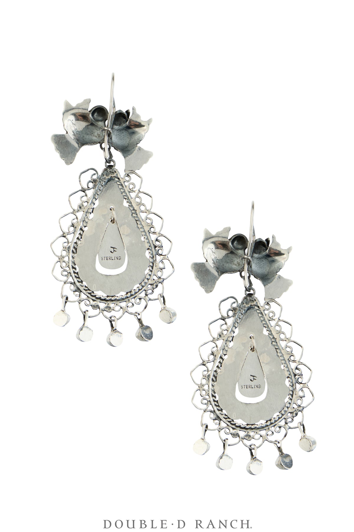 Earrings, Federico, Mazahua, Sterling Silver, Doves, Hallmark, Contemporary, 2331