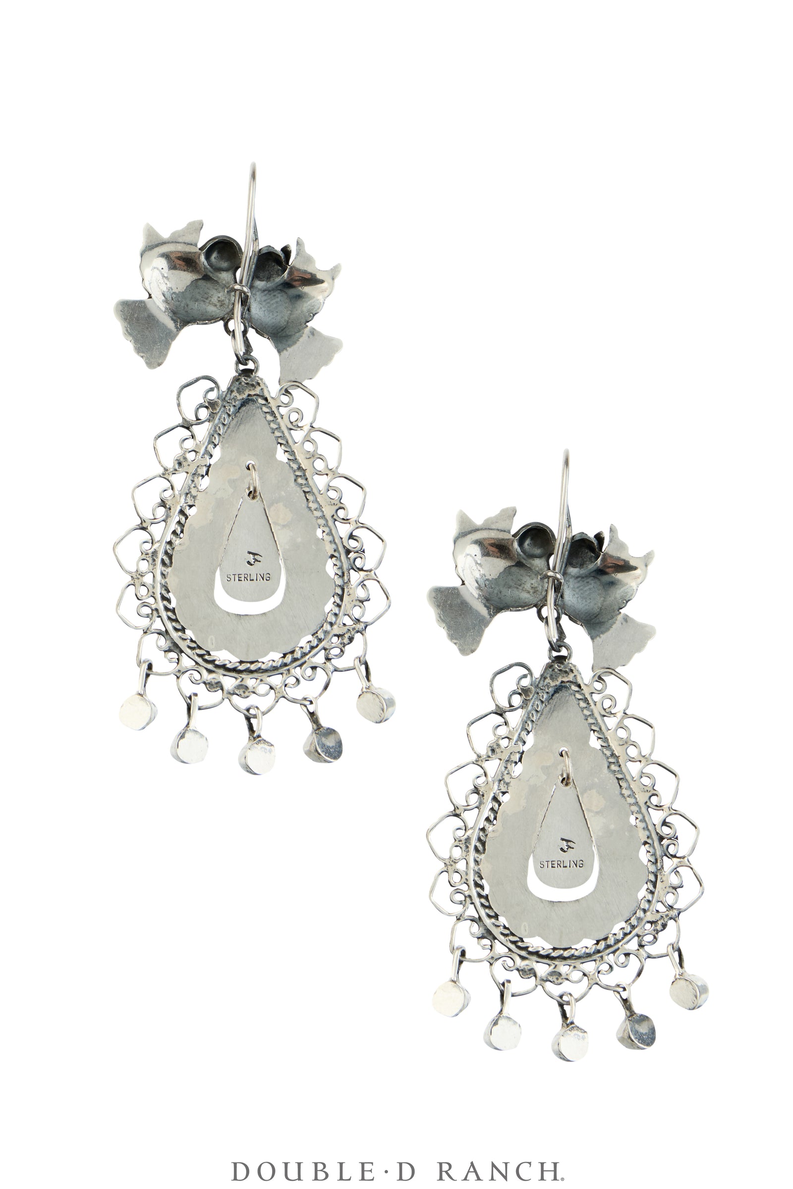 Earrings, Federico, Mazahua, Sterling Silver, Doves, Hallmark, Contemporary, 2331