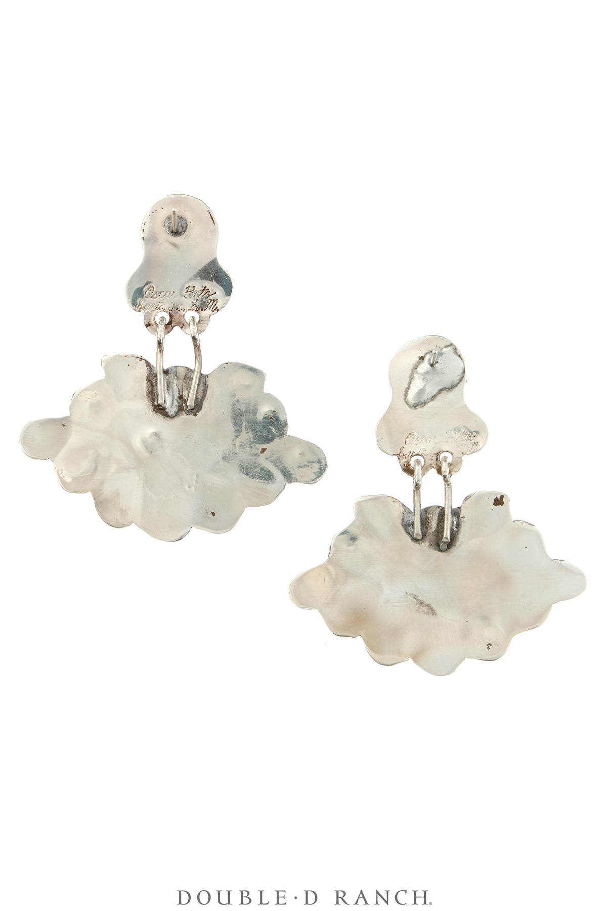 Earrings, Oscar Betz, Fan, Turquoise, Fresh Water Pearl & Amethyst, Hallmark, Contemporary, 2340