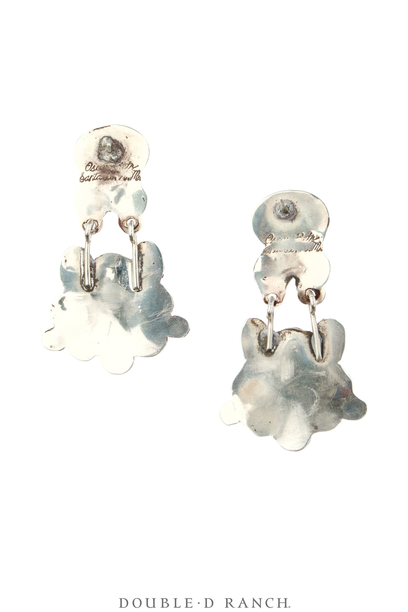 Earrings, Oscar Betz, Fan, Turquoise, Fresh Water Pearl & Amethyst, Hallmark, Contemporary, 2341