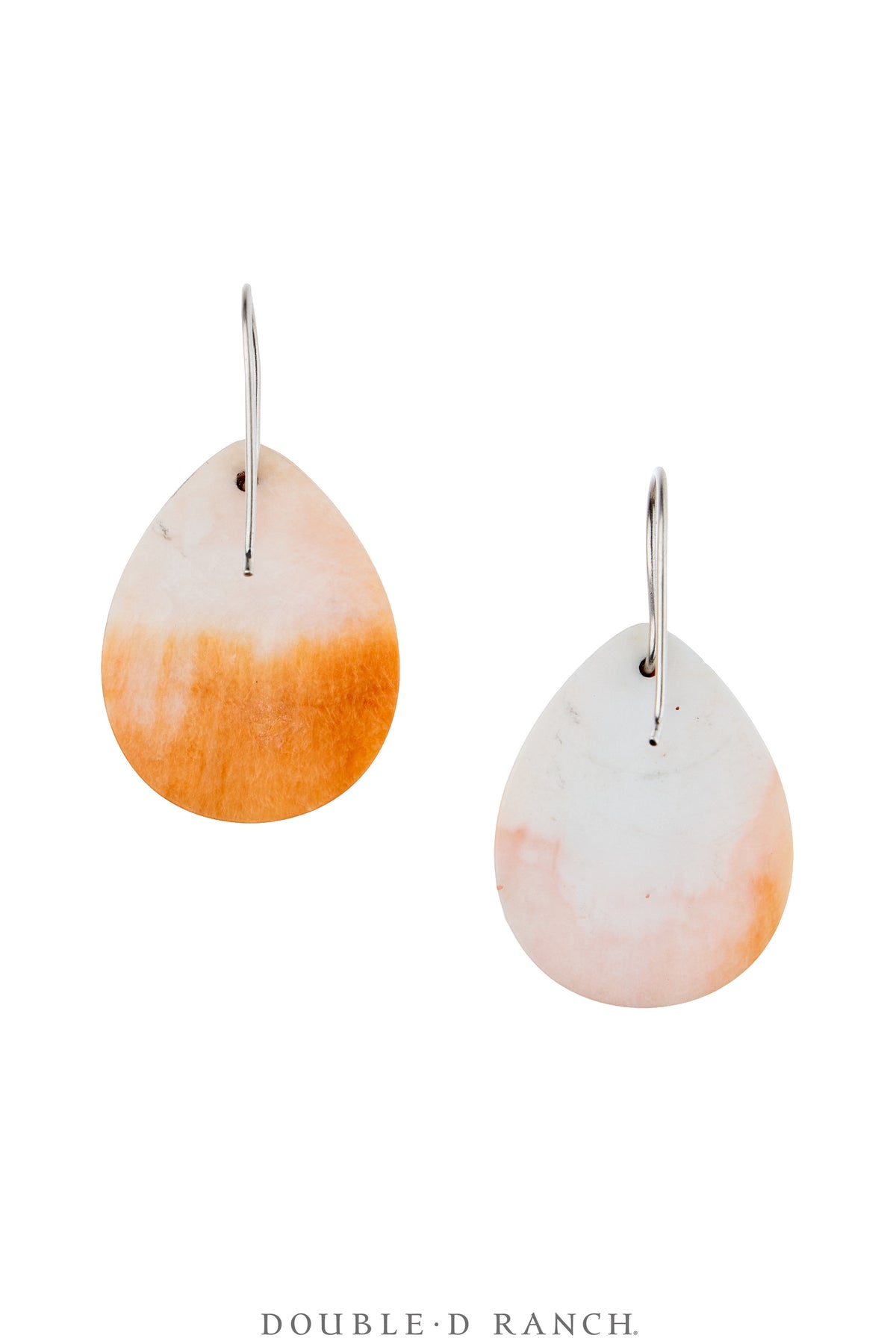 Earrings, Tab, Orange Spiny & Turquoise, Artisan, Contemporary, 2350D
