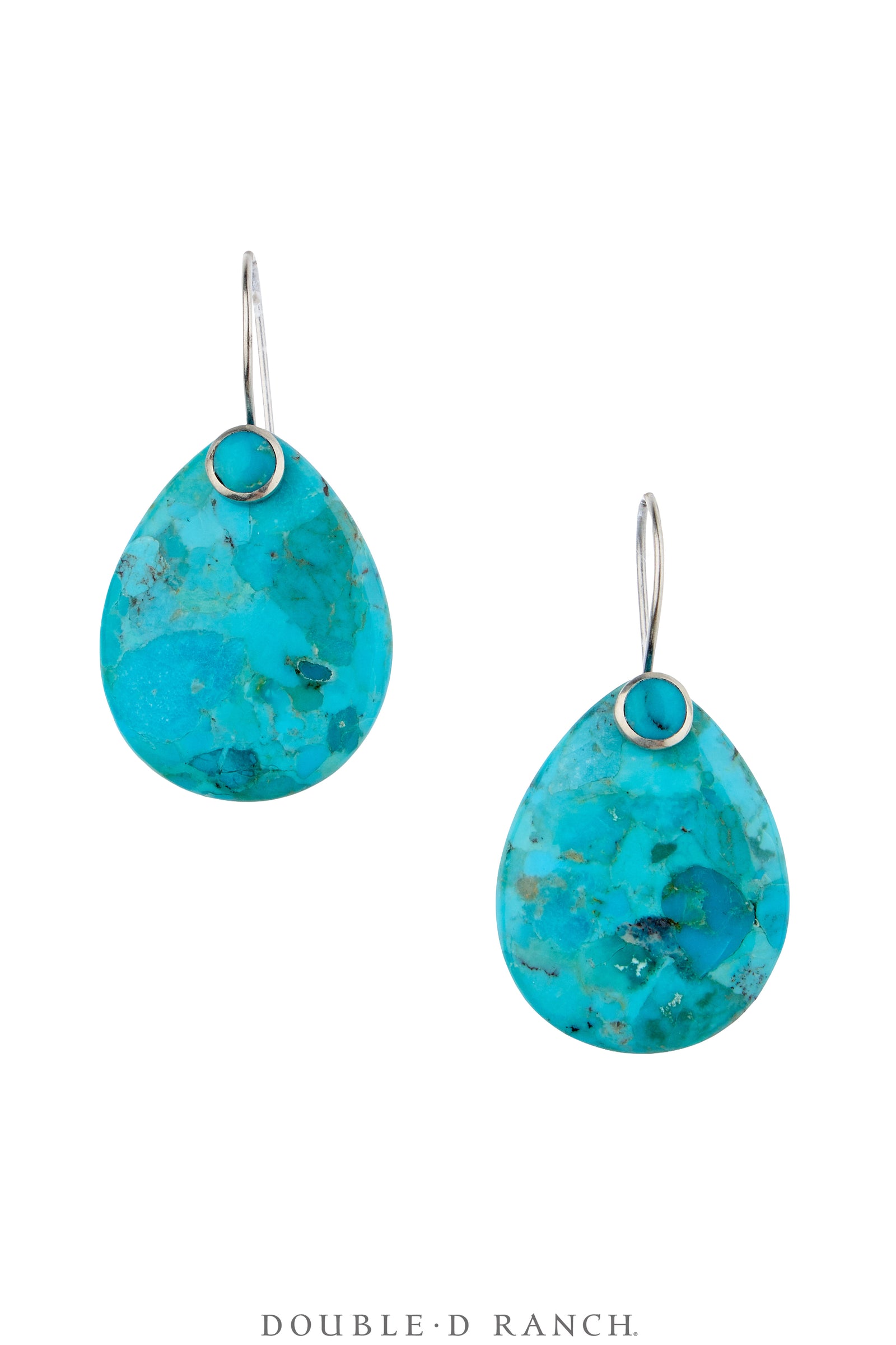 Earrings, Tab, Blue Turquoise, Artisan, Contemporary, 2350E