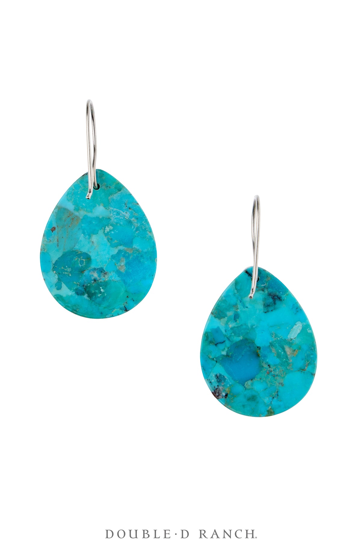 Earrings, Tab, Blue Turquoise, Artisan, Contemporary, 2350E