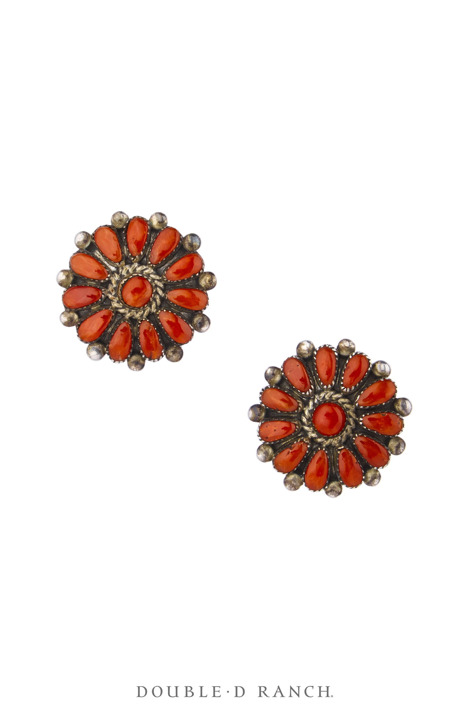 Earrings, Cluster, Coral, Alice Quam Hallmark, Vintage, 2360