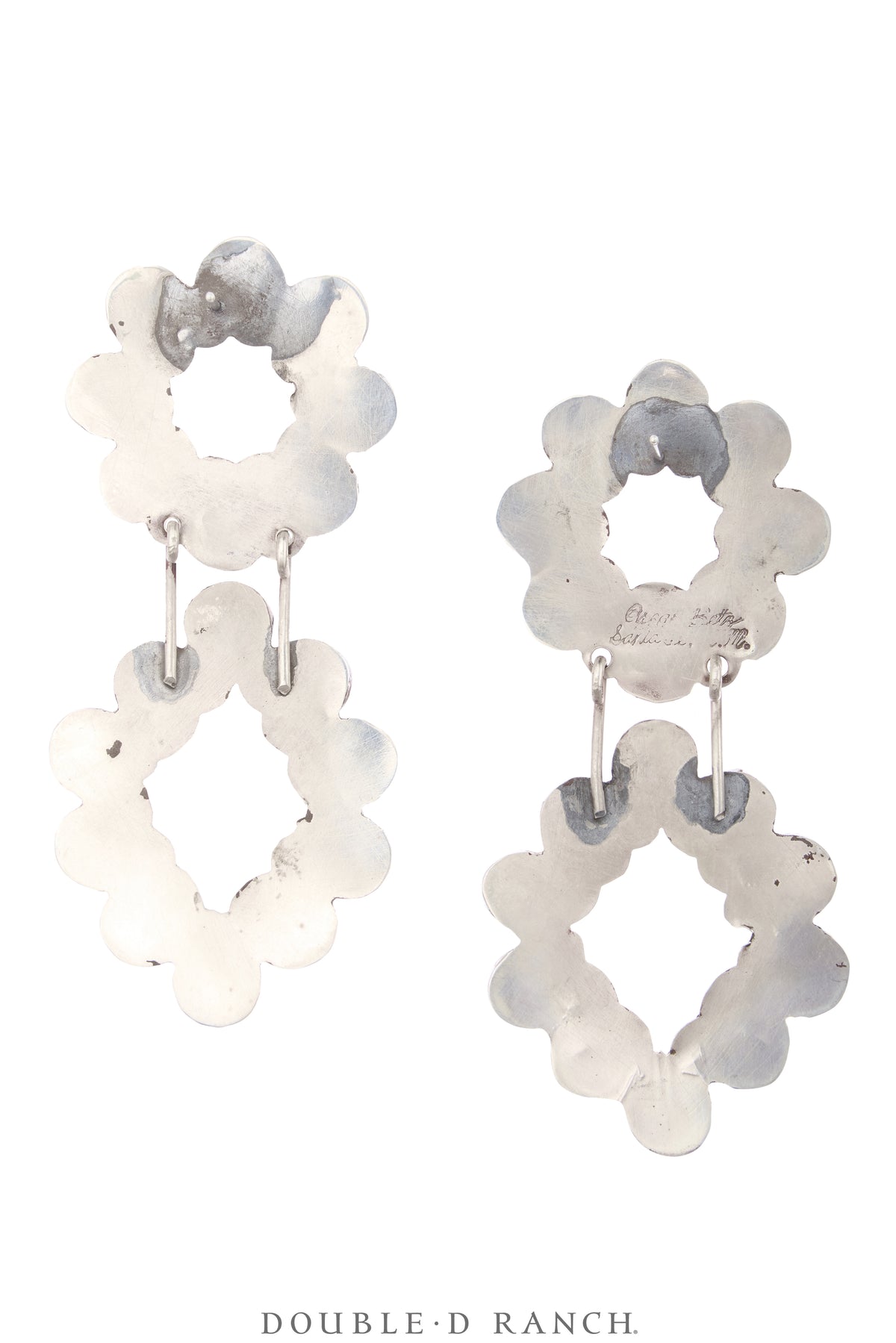 Earrings, Oscar Betz, Drop , Turquoise, Rhodochrosite, Oscar Betz Hallmark, Contemporary, 2367B