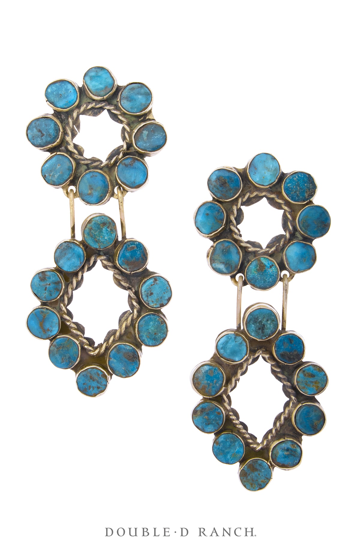 Earrings, Oscar Betz, Drop, Turquoise, Oscar Betz Hallmark, Contemporary, 2367C