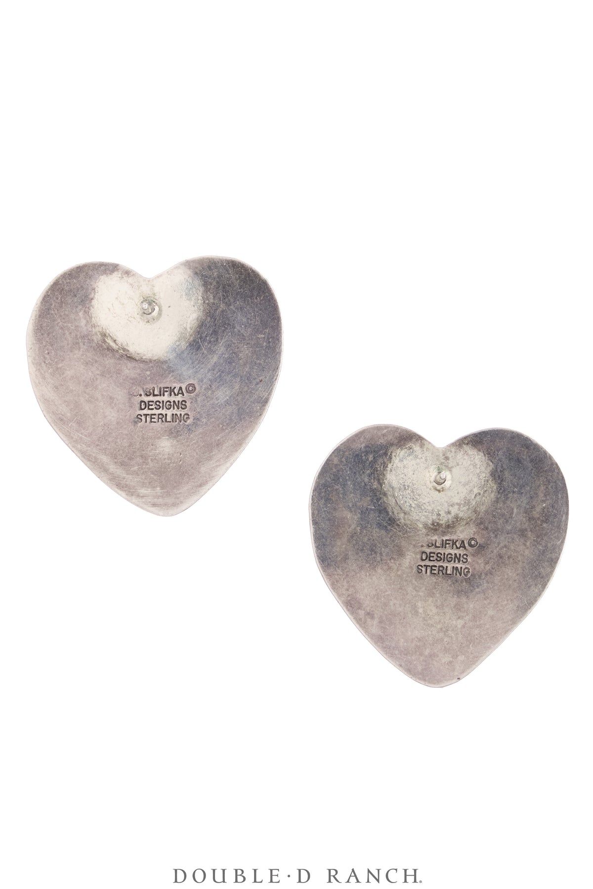 Earrings, Novelty, Onyx, Hearts, Hallmark, Vintage, 2372