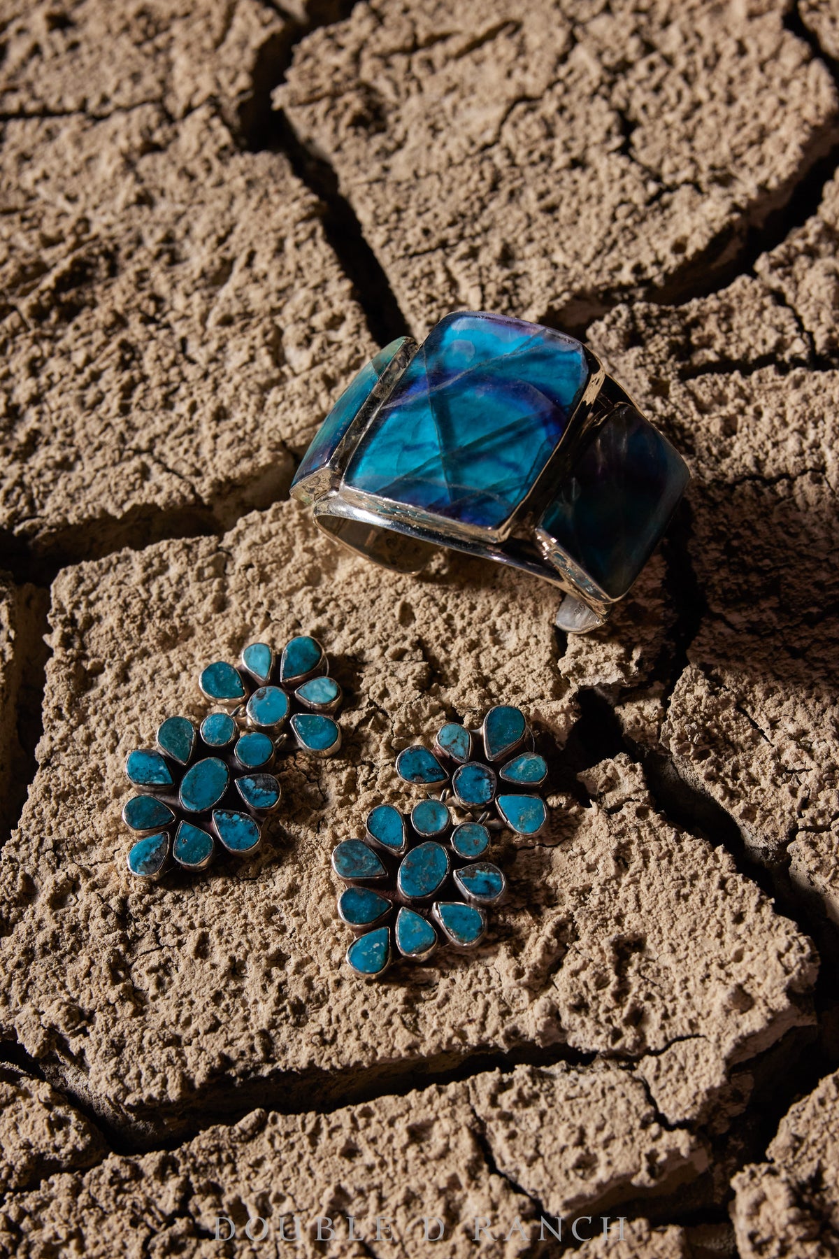 Earrings, Oscar Betz, Triangle, Turquoise, Hallmark, 512T3