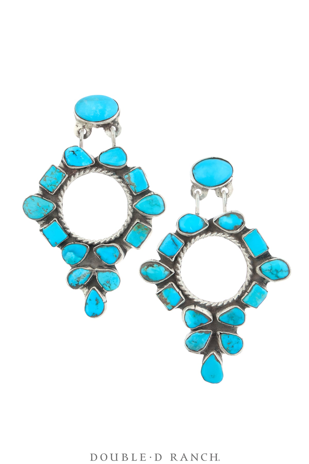 Earrings, Oscar Betz, Unique, Turquoise, Hallmark, 628-T1