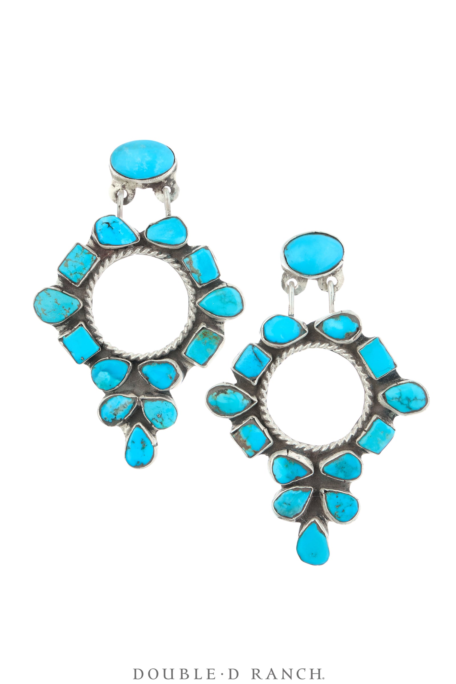 Earrings, Oscar Betz, Unique, Turquoise, Hallmark, 628-T1