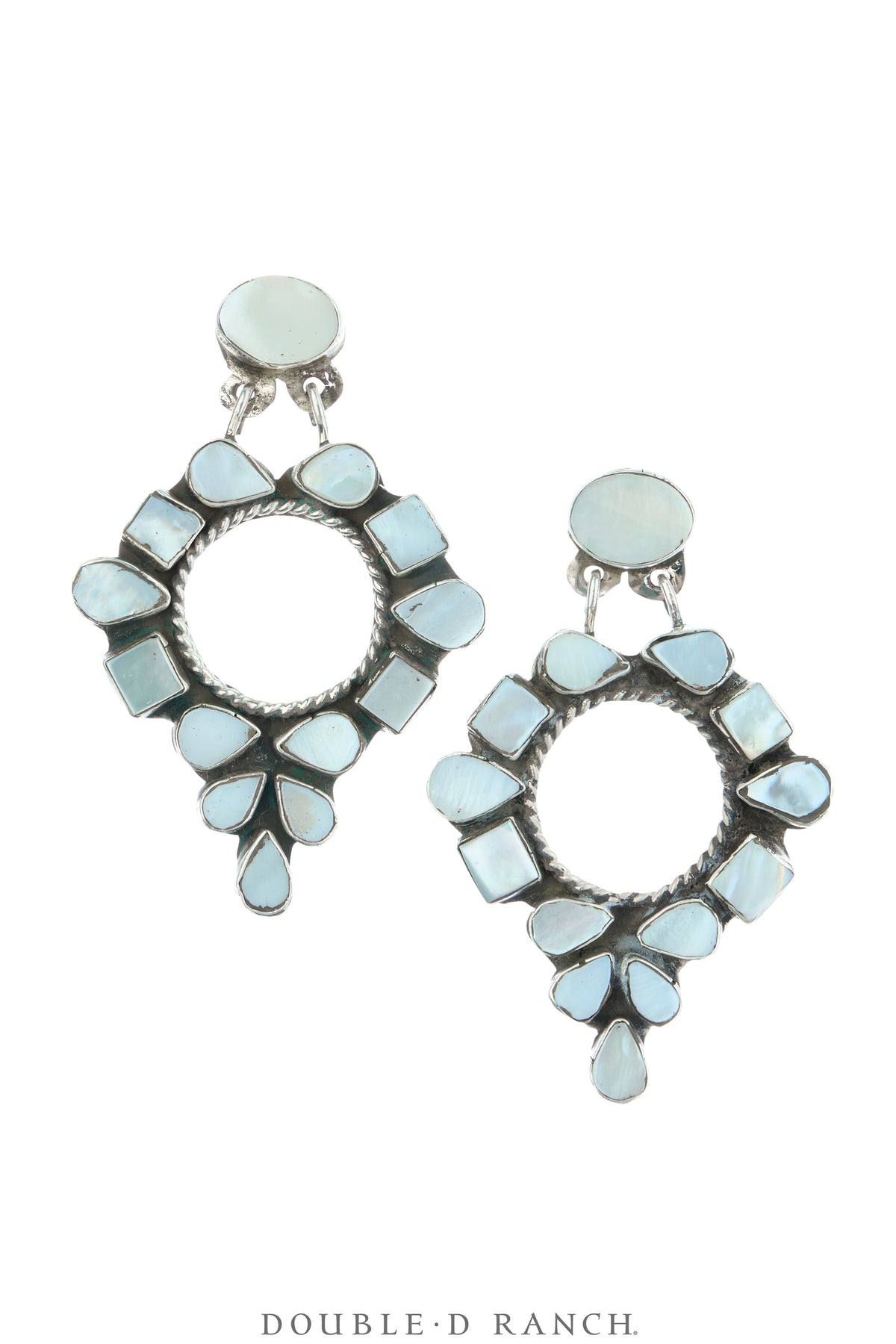 Earrings, Oscar Betz, Unique, Mother of Pearl, Hallmark, 628MOP