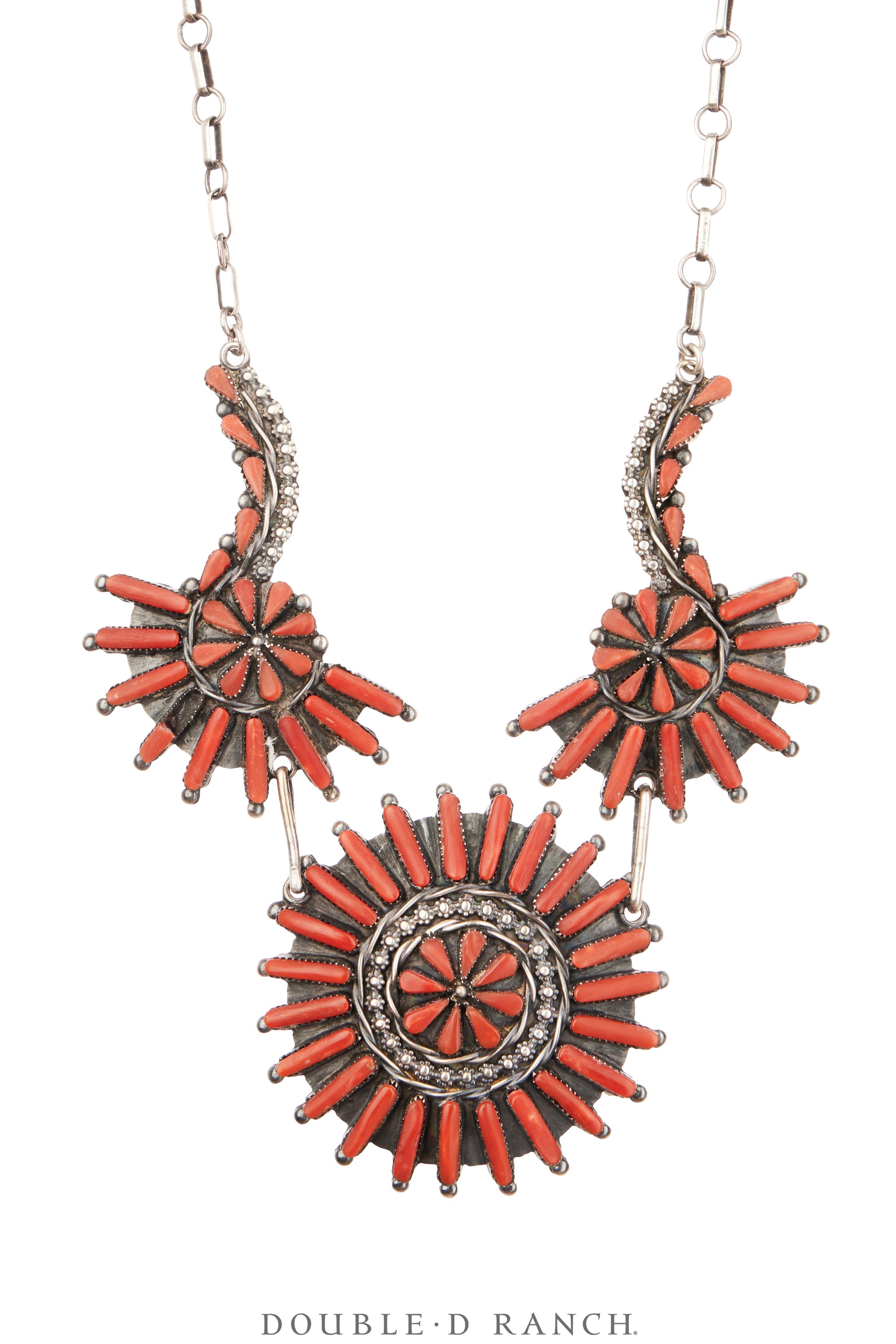 Necklace, Bib, Coral, With Matching Earrings, Hallmark, Vintage, 3669