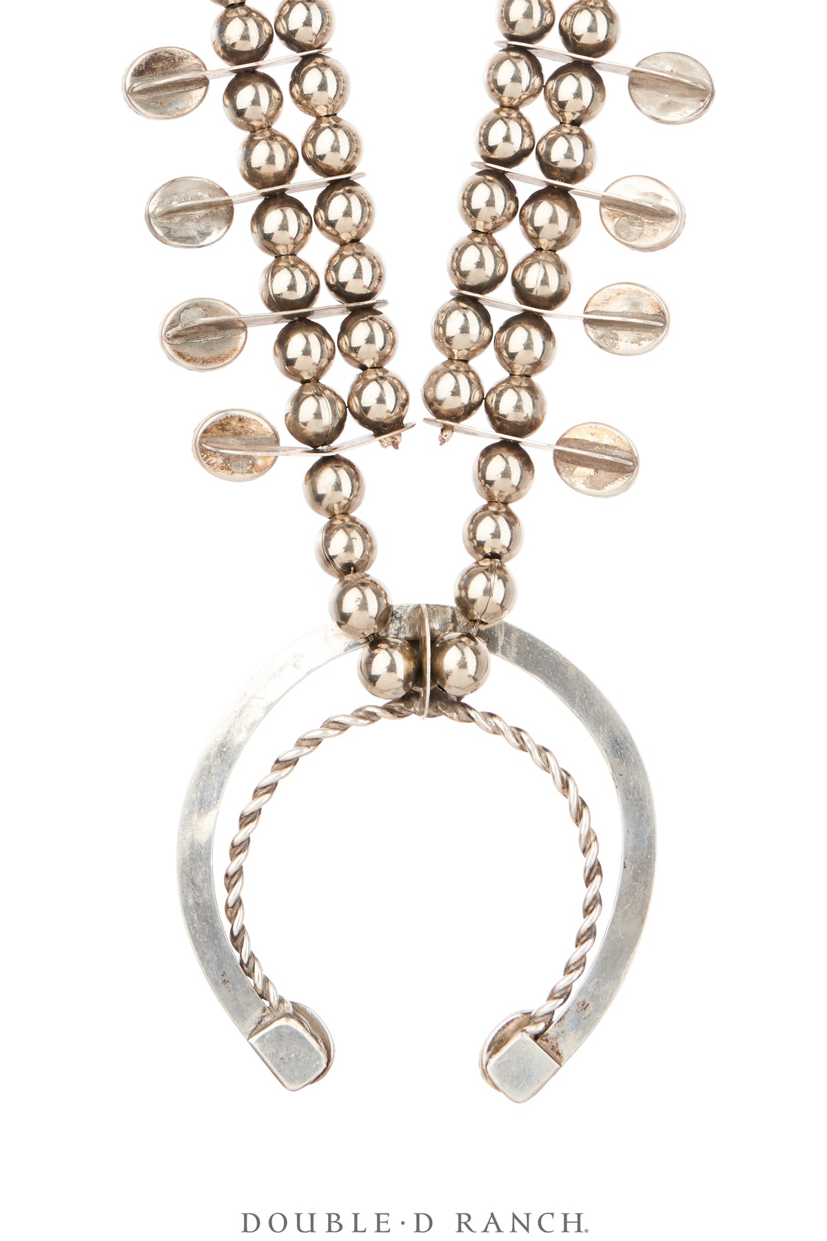 Necklace, Squash Blossom, Malachite, Mark, Vintage, 3674