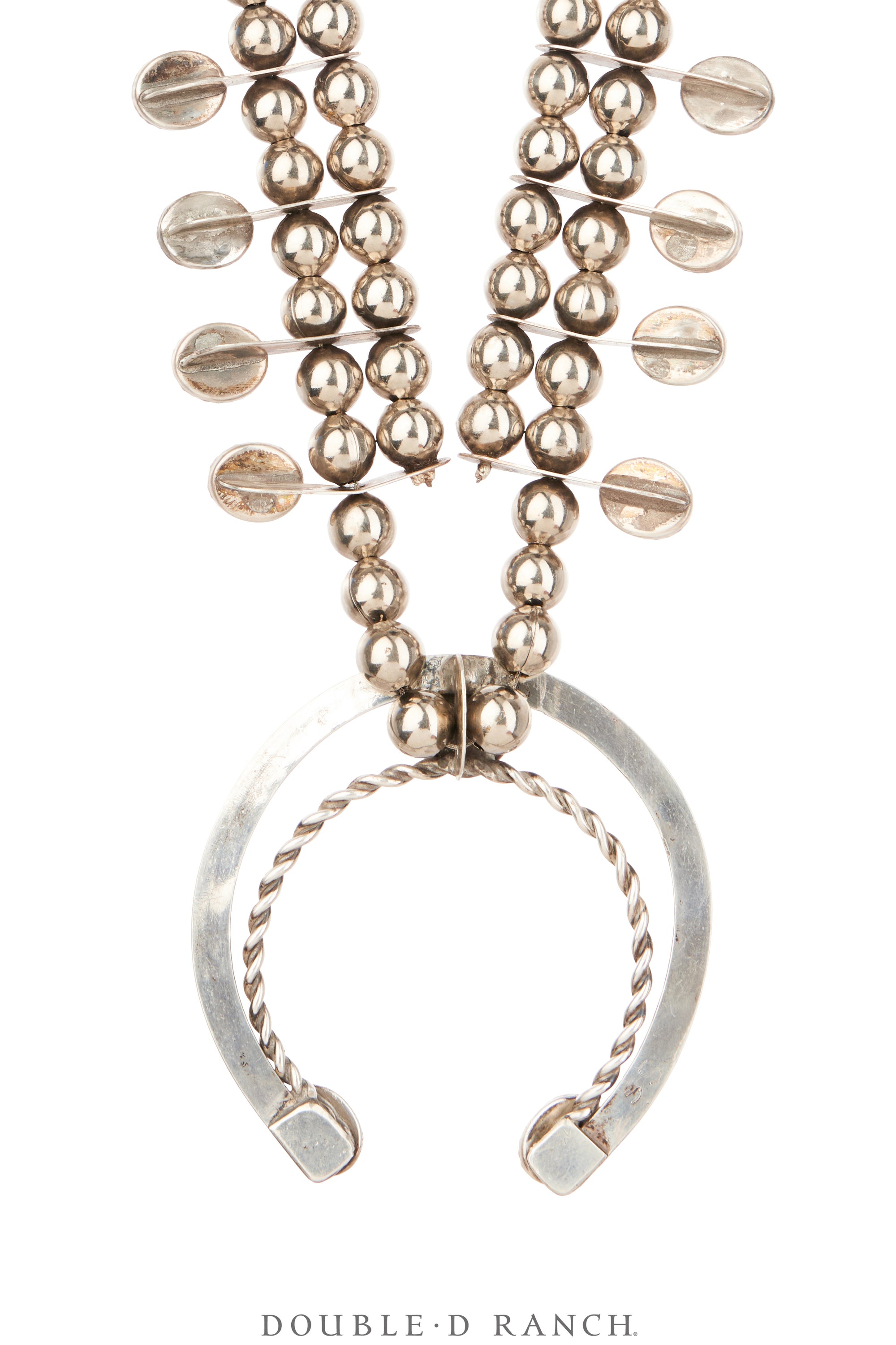 Necklace, Squash Blossom, Malachite, Mark, Vintage, 3674