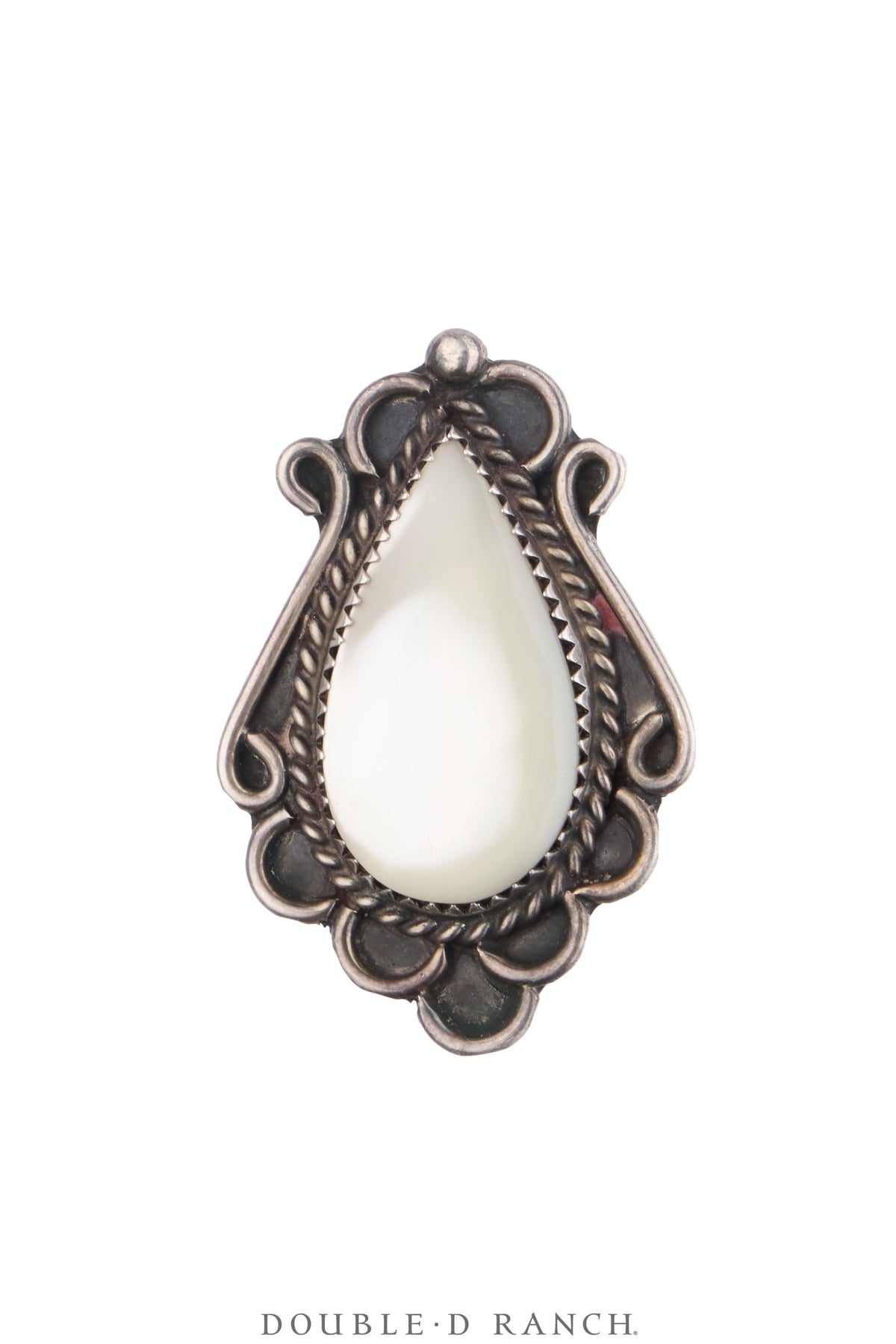 Necklace, Squash Blossom, Mother of Pearl, Matching Set of Earrings, Cuff, & Ring, Vintage Estate, 3700