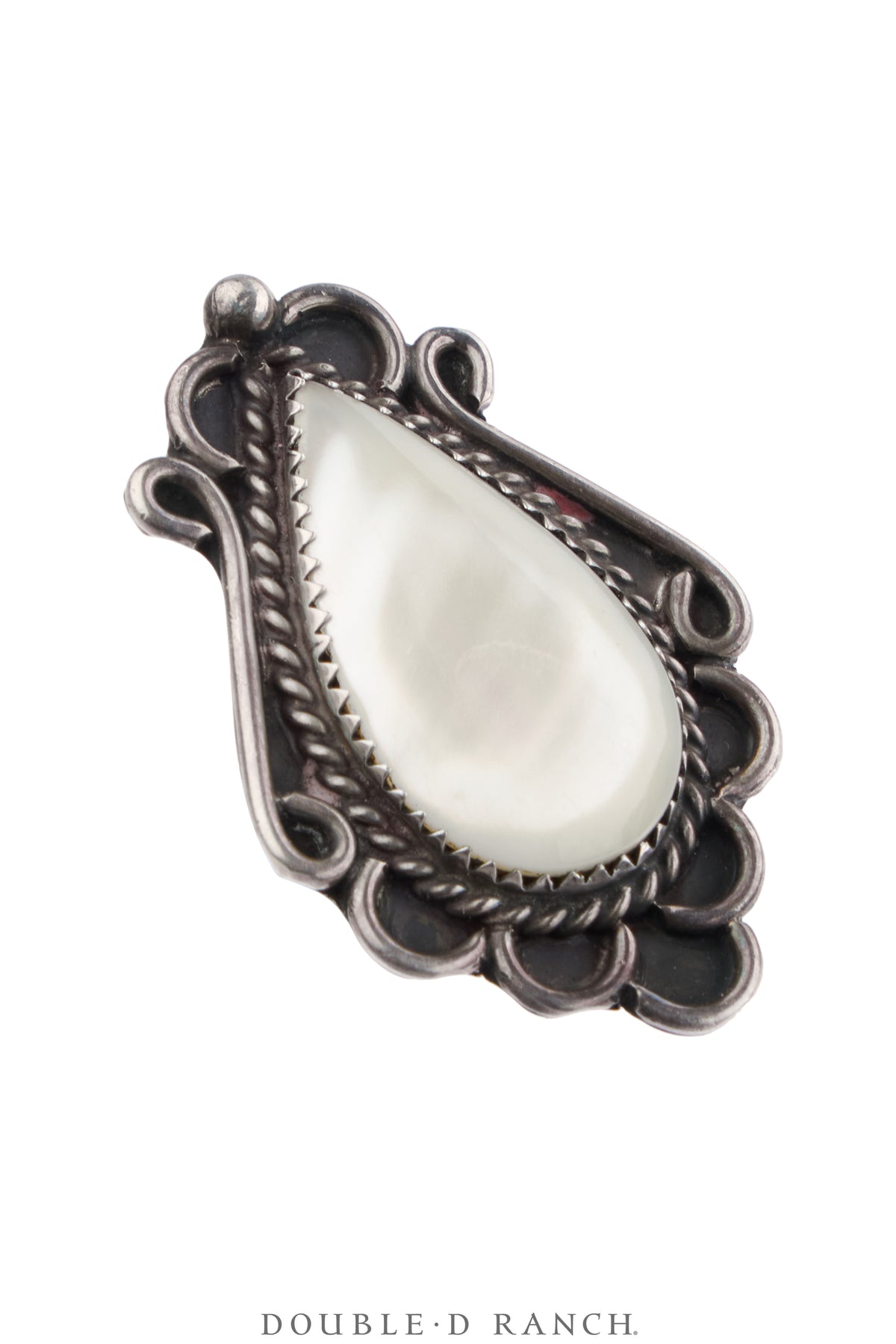 Necklace, Squash Blossom, Mother of Pearl, Matching Set of Earrings, Cuff, & Ring, Vintage Estate, 3700