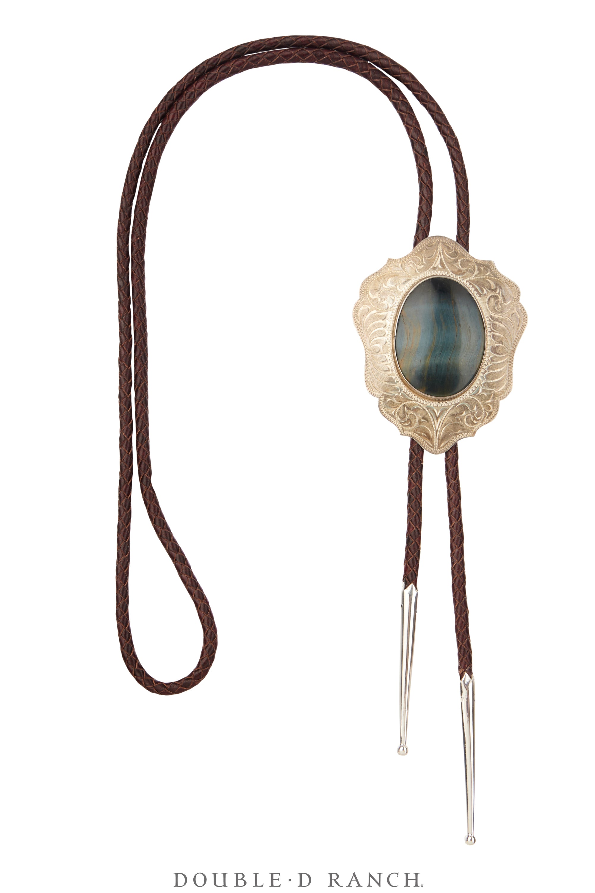 Bolo, Natural Stone, Labradorite, Hallmark, Vintage, 3715