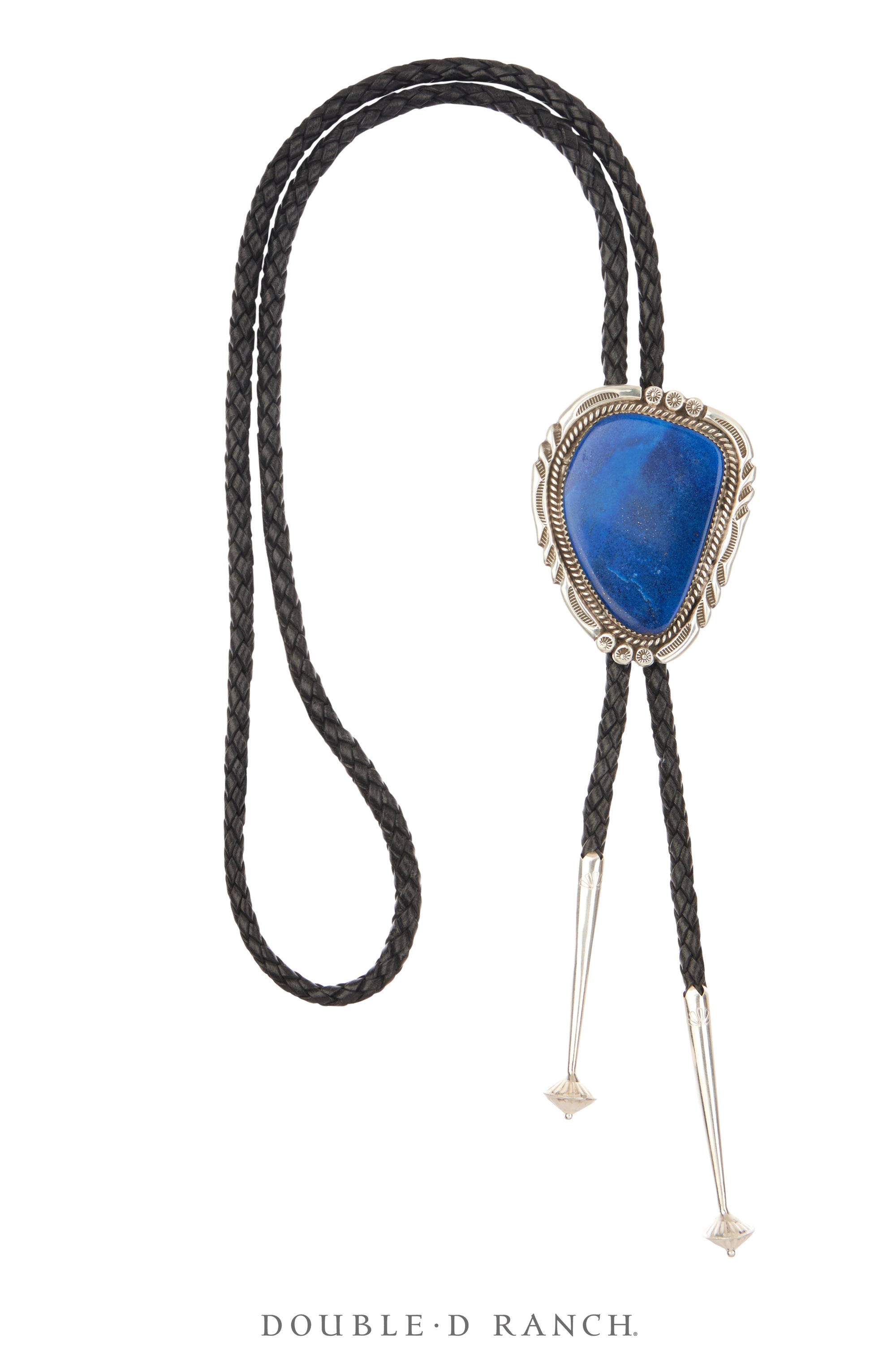 Bolo, Natural Stone, Lapis, Marked, Hallmark, 3716