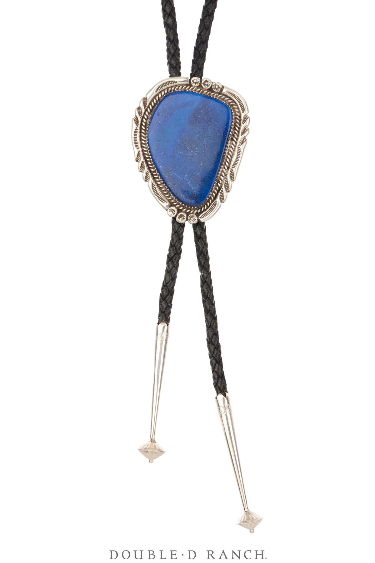 Bolo, Natural Stone, Lapis, Marked, Hallmark, 3716