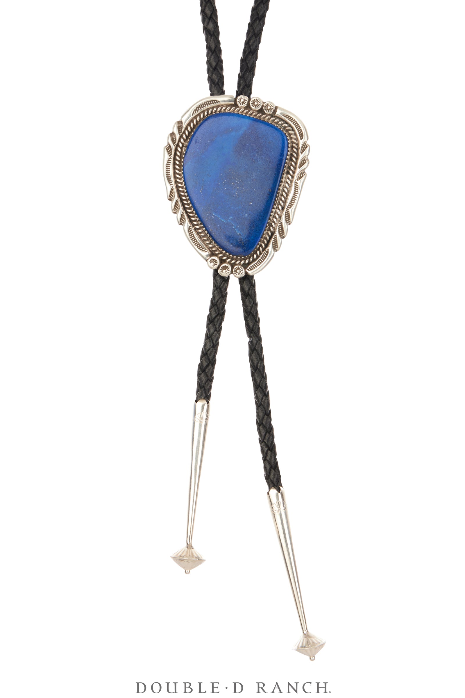 Bolo, Natural Stone, Lapis, Marked, Hallmark, 3716