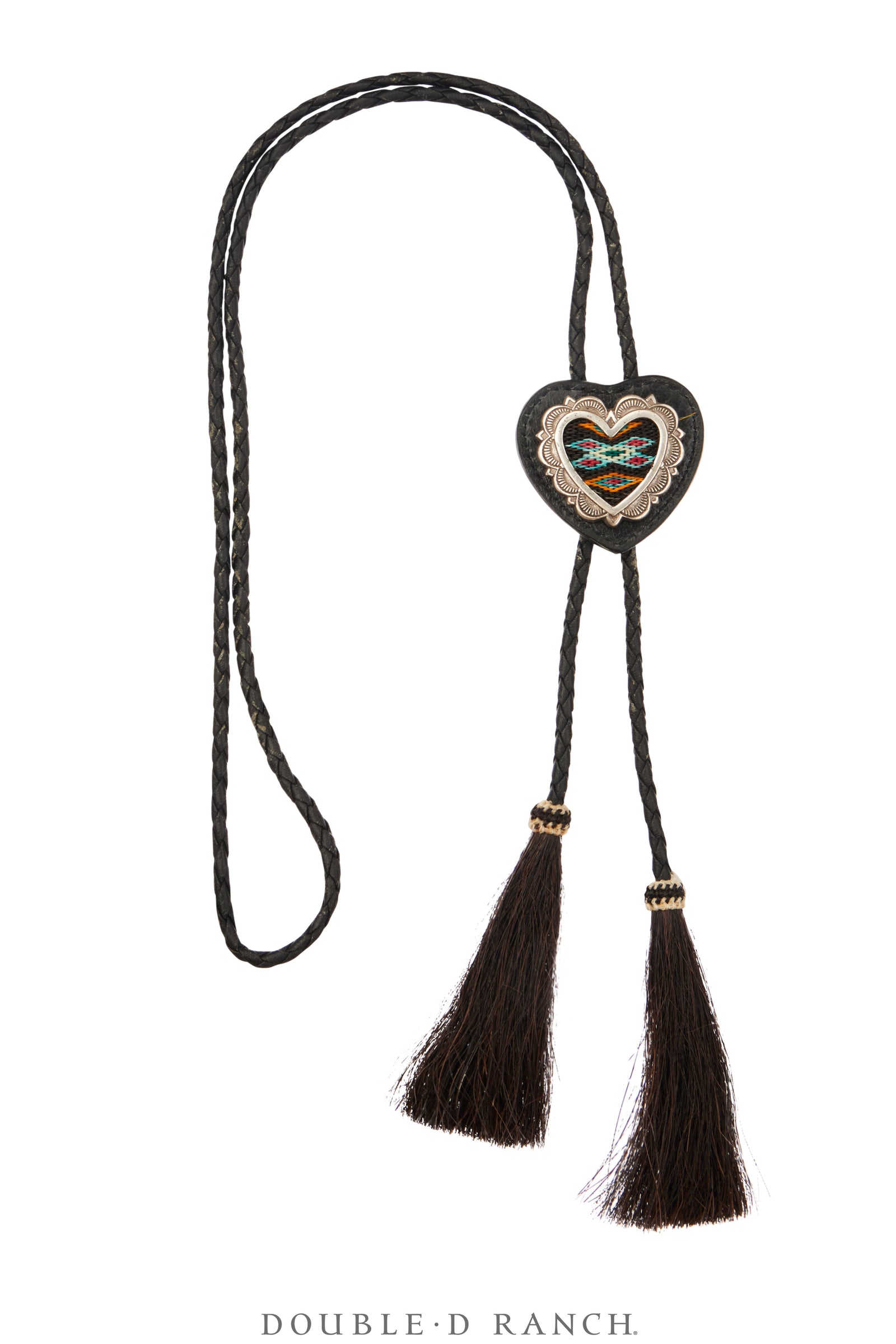 Bolo, Novelty, Horsehair, Heart, Vintage, 3721