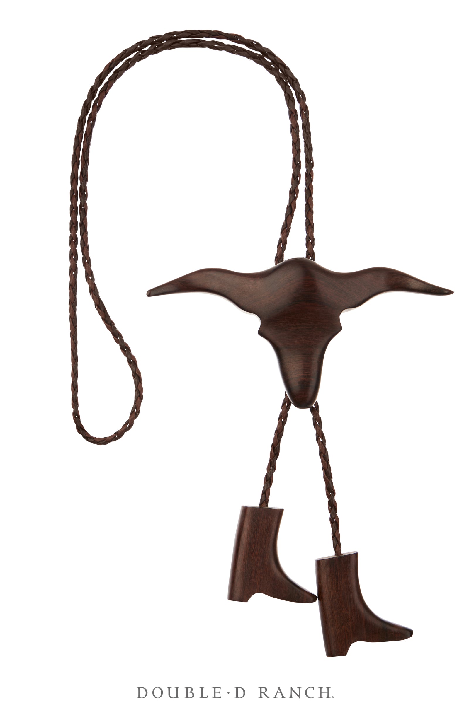 Bolo, Wood, Longhorn, Vintage, 3722