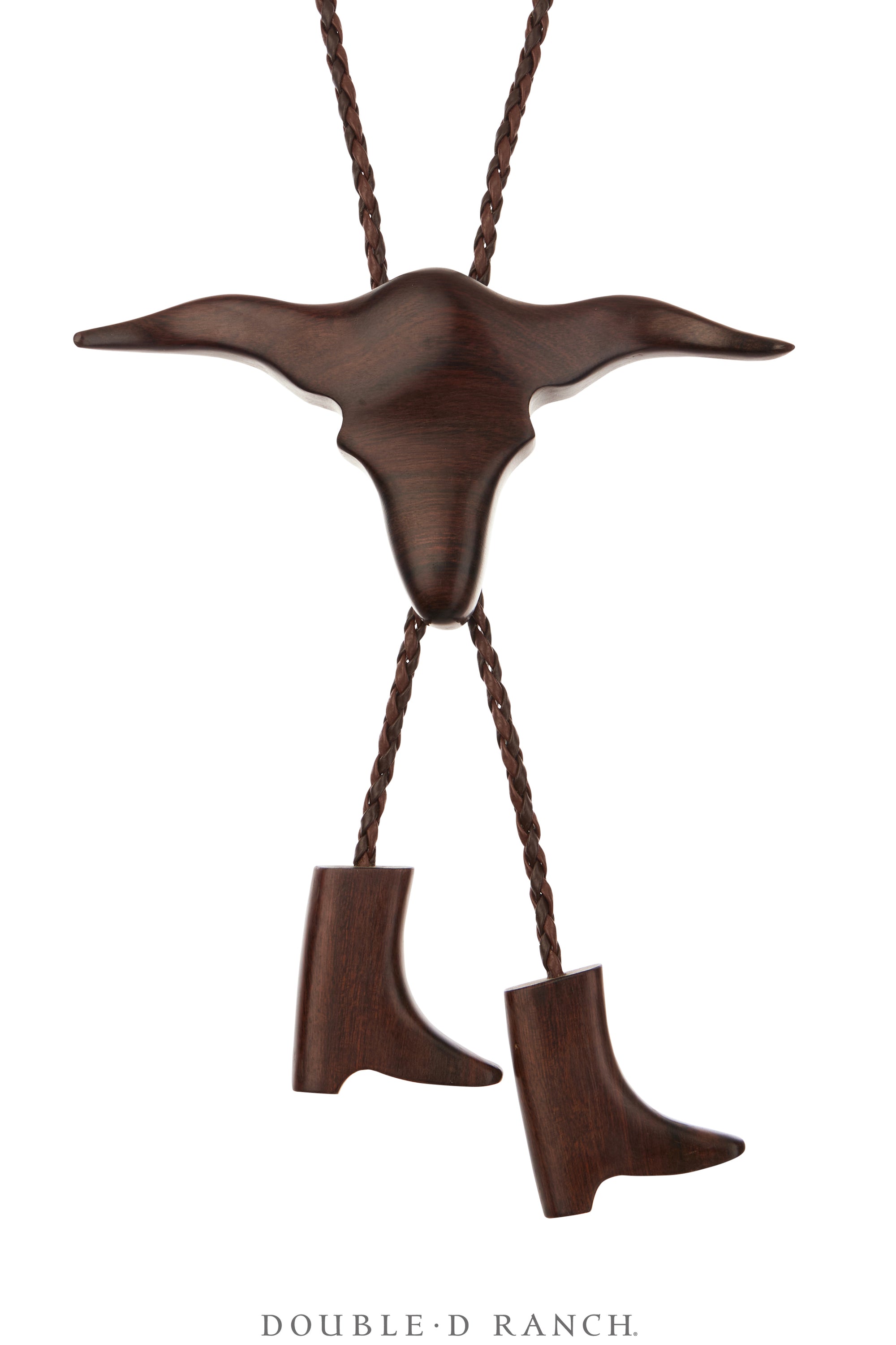 Bolo, Wood, Longhorn, Vintage, 3722