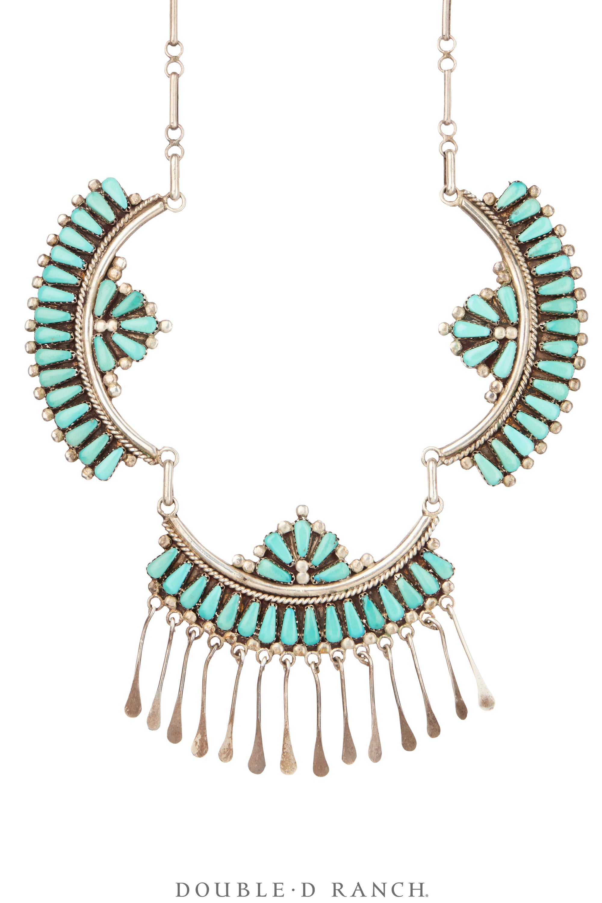 Necklace, Bib, Turquoise, Needlepoint, Hallmark, Vintage ‘70s, 3723