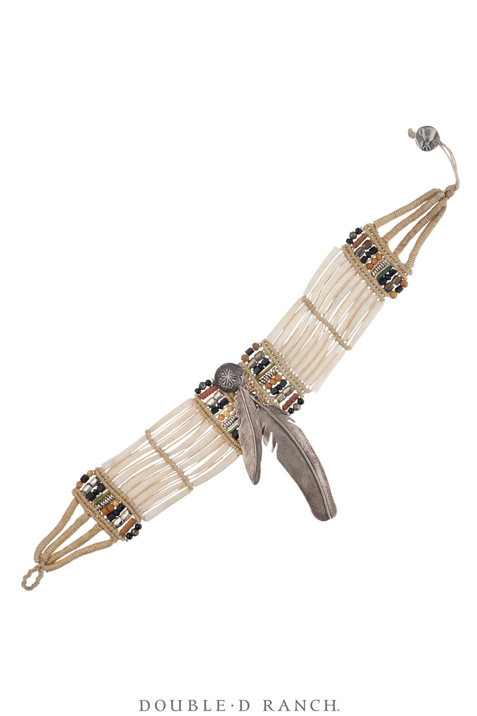 Necklace, Mummy's Bundle, Choker, Dentalium Shell, Sterling Silver, Hallmark, Vintage, 3727