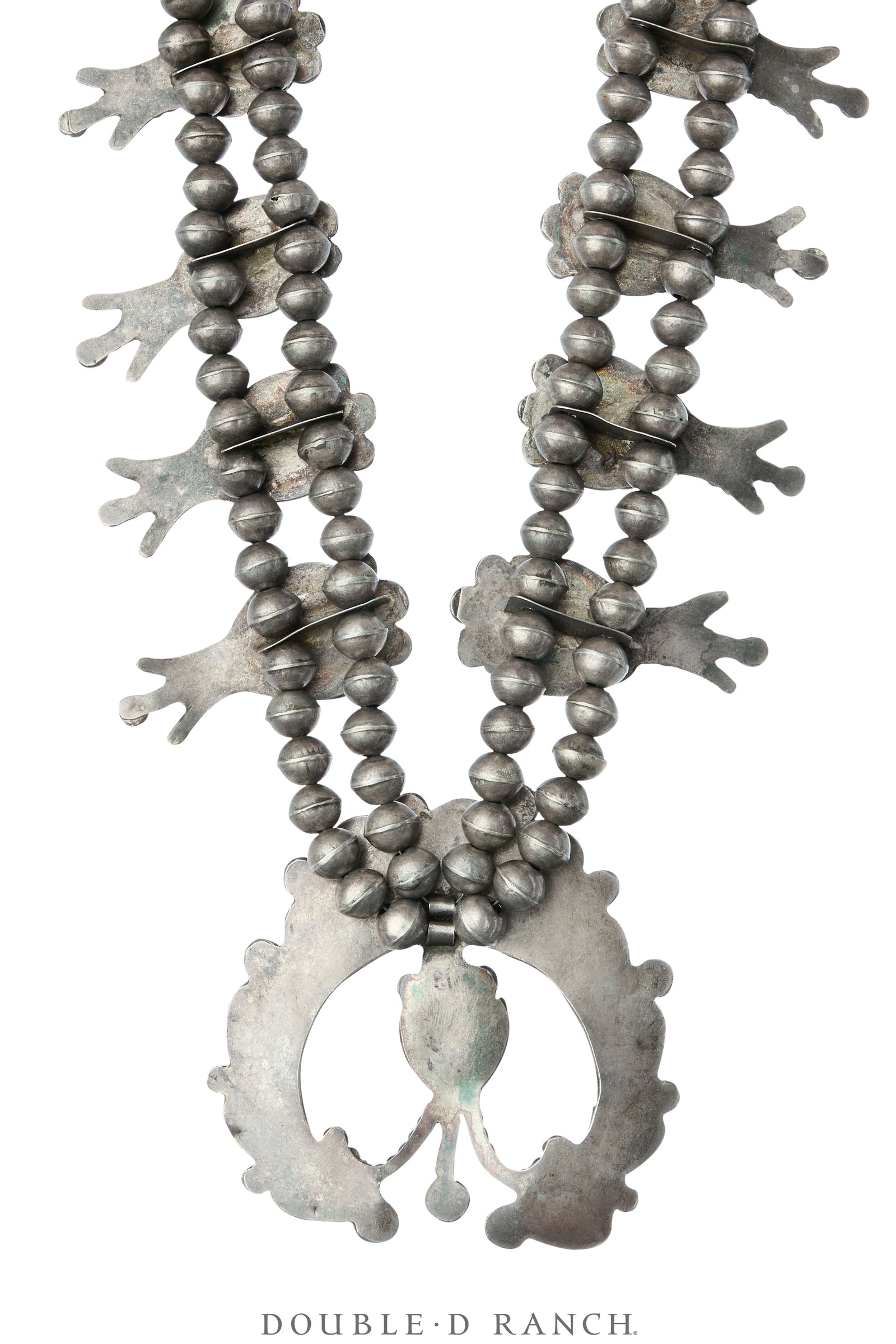Necklace, Squash Blossom, Turquoise, Simplicio Attribution, Vintage, 3785