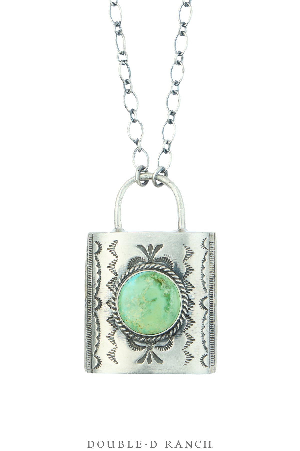 Necklace, Pendant, Turquoise, Padlock, Contemporary, 3794