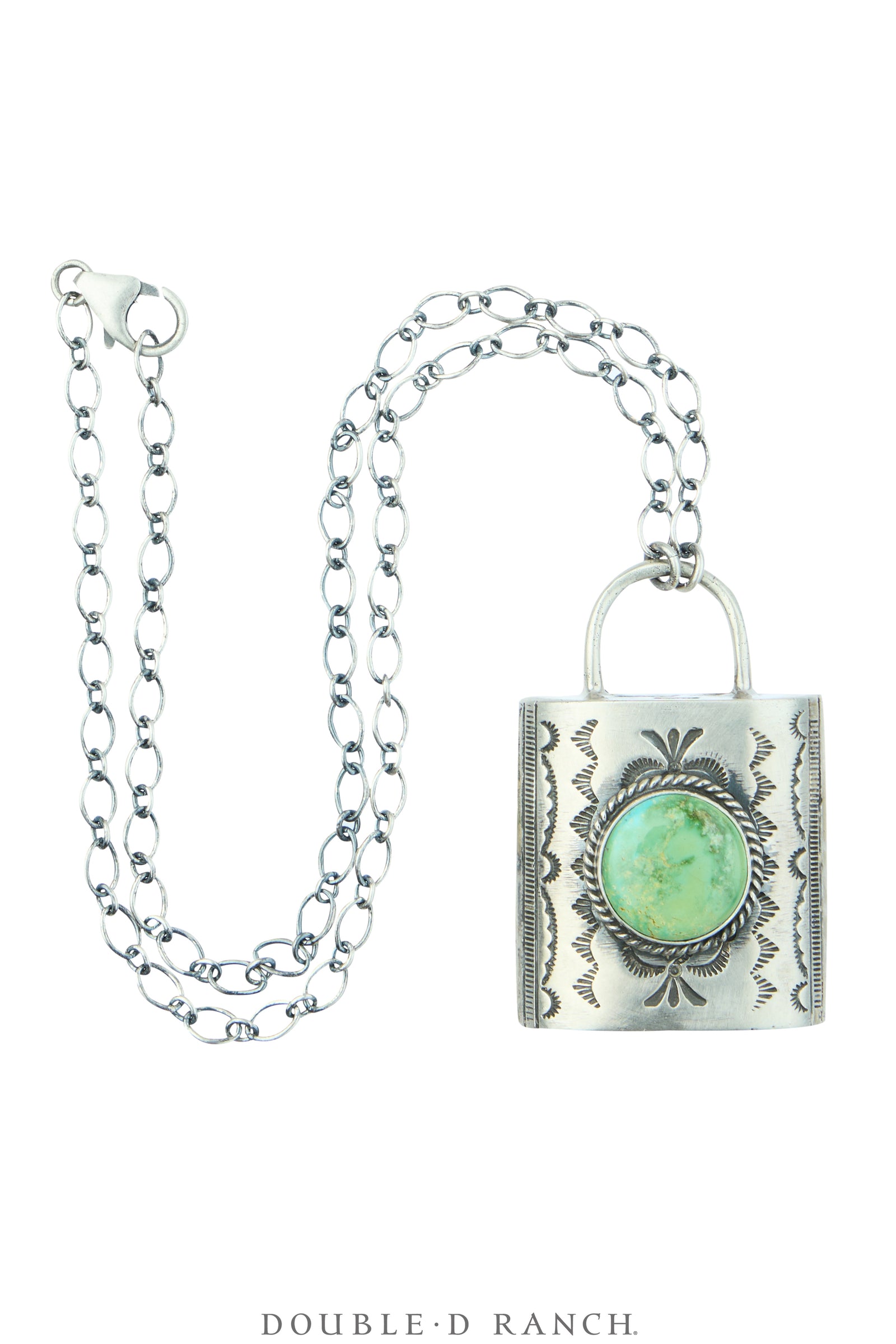 Necklace, Pendant, Turquoise, Padlock, Contemporary, 3794