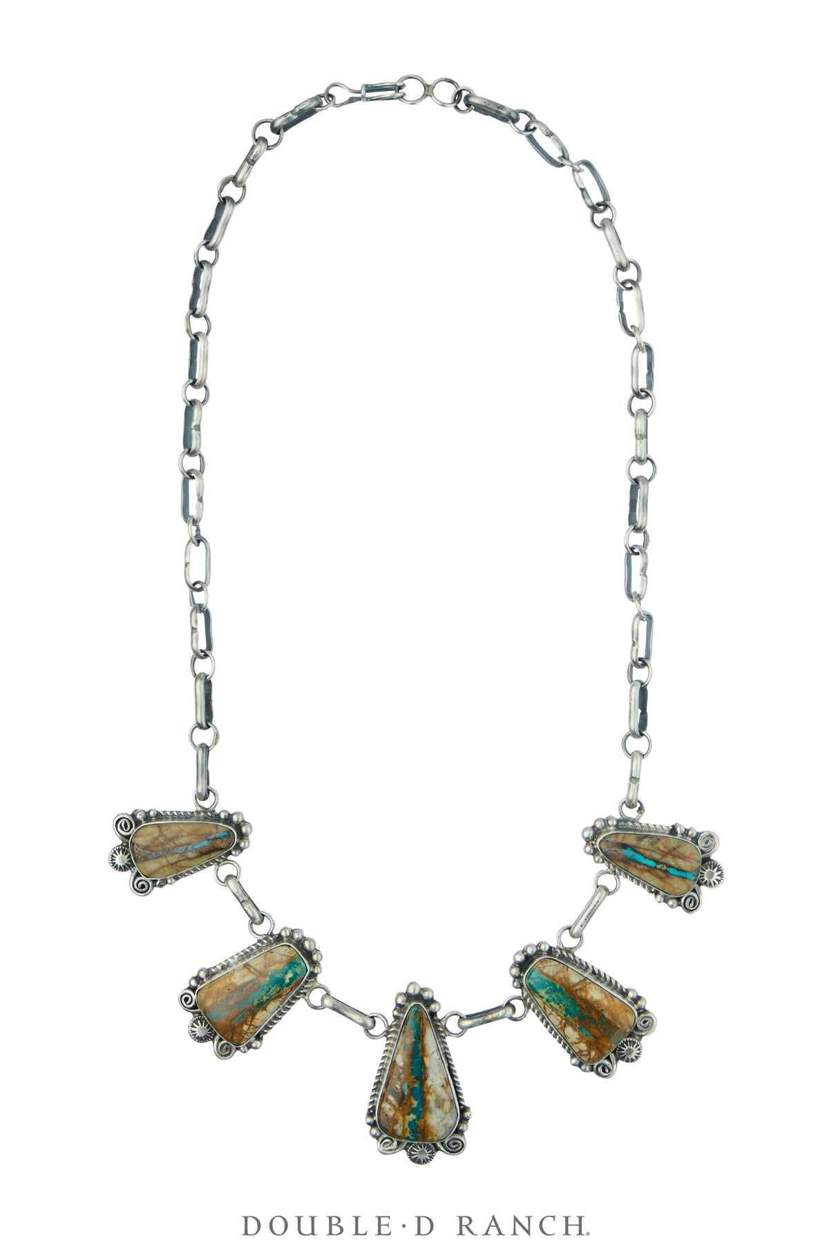 Necklace, Statement, Turquoise, Boulder Mine, Matching Ring & Earrings, Hallmark, Contemporary, 3806