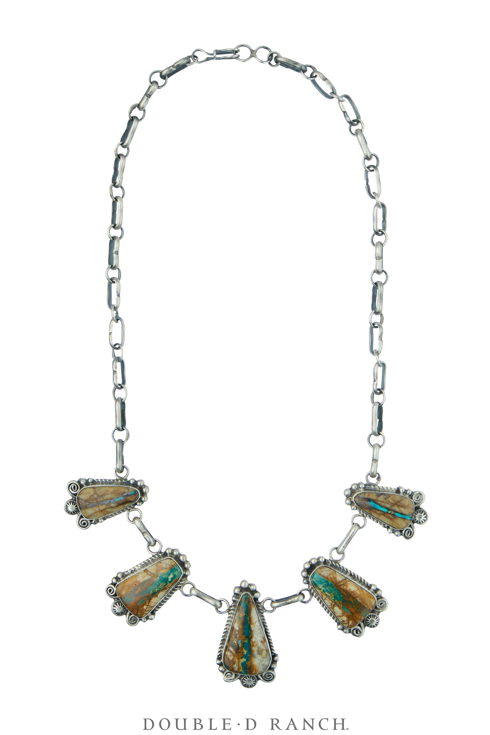 Necklace, Statement, Turquoise, Boulder Mine, Matching Ring & Earrings, Hallmark, Contemporary, 3806