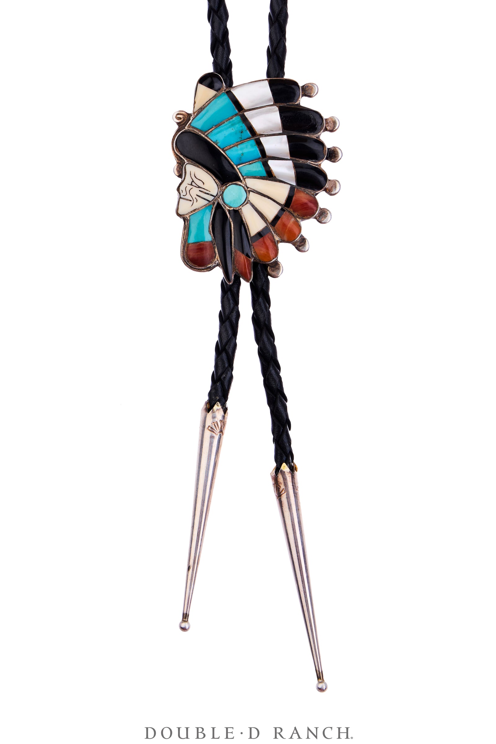Bolo, Novelty, Channel Inlay, Comanche, Sans Quam Hallmark, Estate, Vintage, 3812