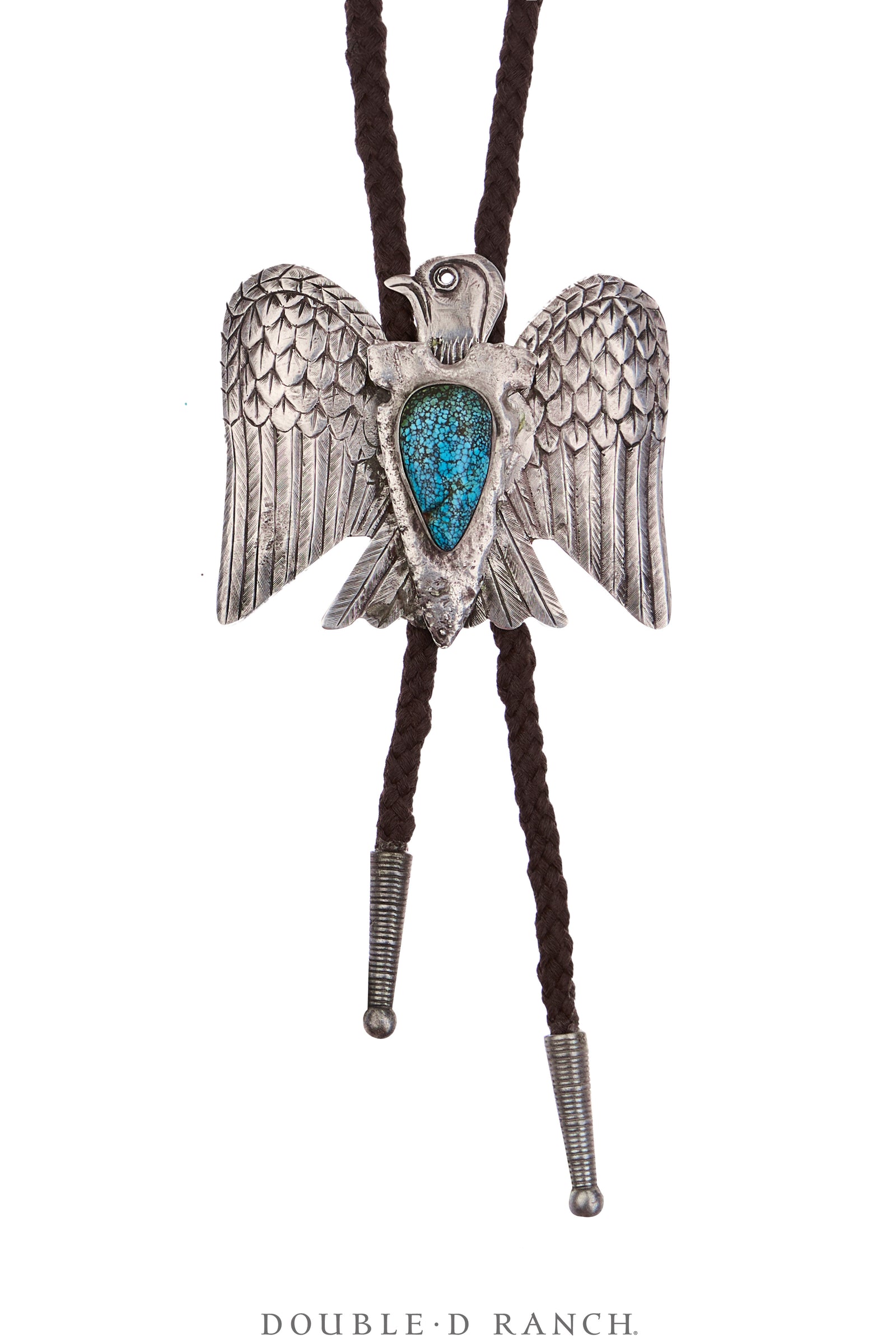 Bolo, Novelty, Turquoise, Eagle With Arrowpoint Shield, Hallmark, Vintage, 3813