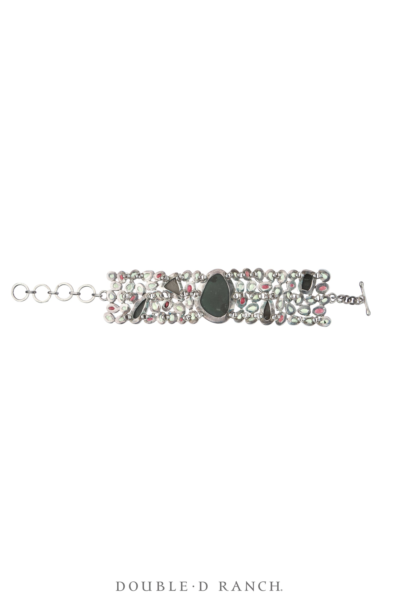 Necklace, Statement, Jewels, Peridot, Garnet & Ammolite, With Matching Cuff, Contemporary, 3815
