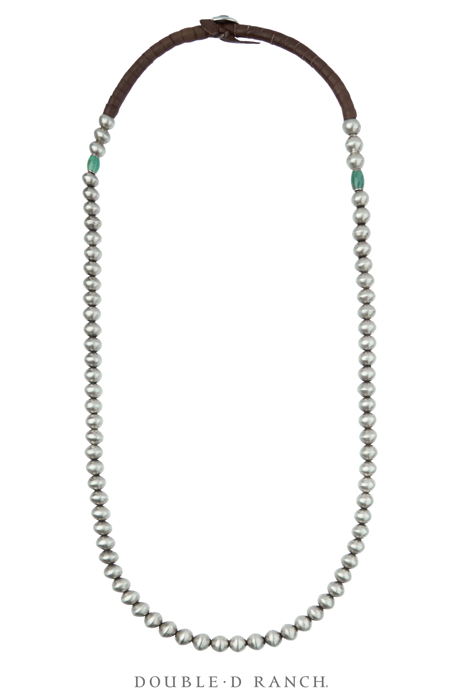 Necklace, Desert Pearls, Sterling Silver With Turquoise, Artisan, Contemporary X", 3818