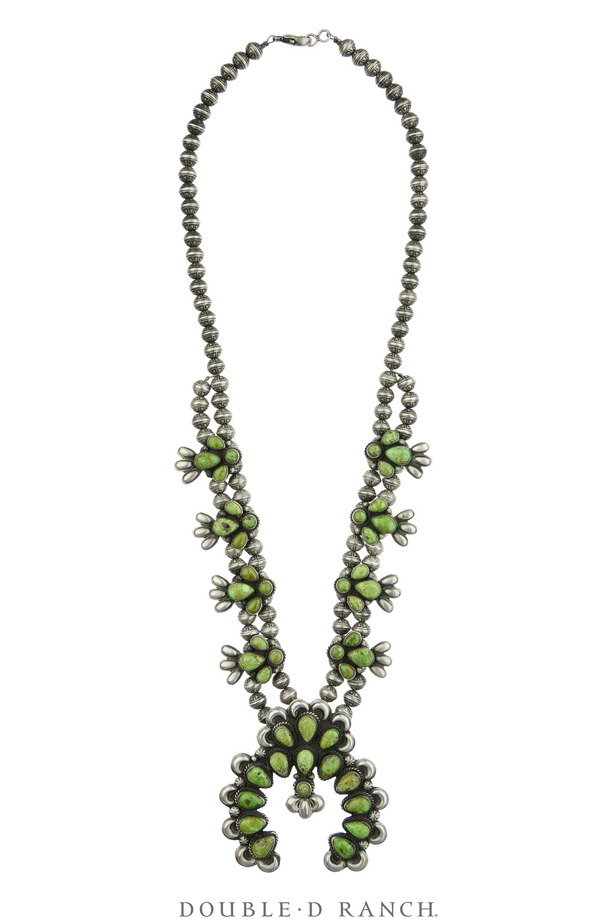 Necklace, Squash Blossom, Gaspeite, Matching Earrings, Hallmark, Vintage, 3823