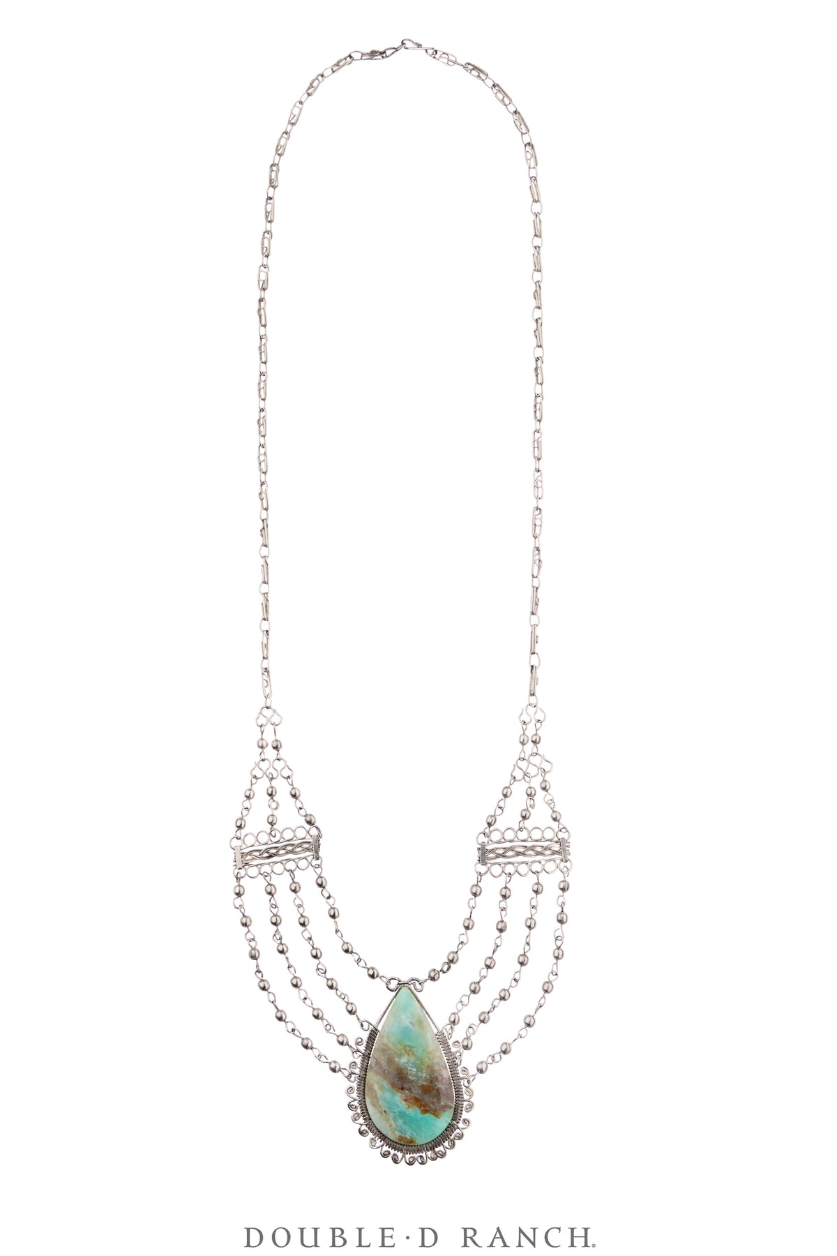 Necklace, Statement, Turquoise, Estate, Vintage, 3829