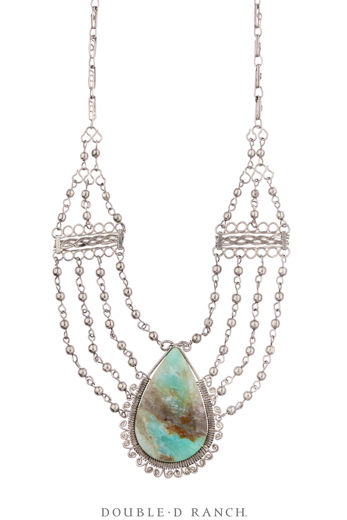 Necklace, Statement, Turquoise, Estate, Vintage, 3829