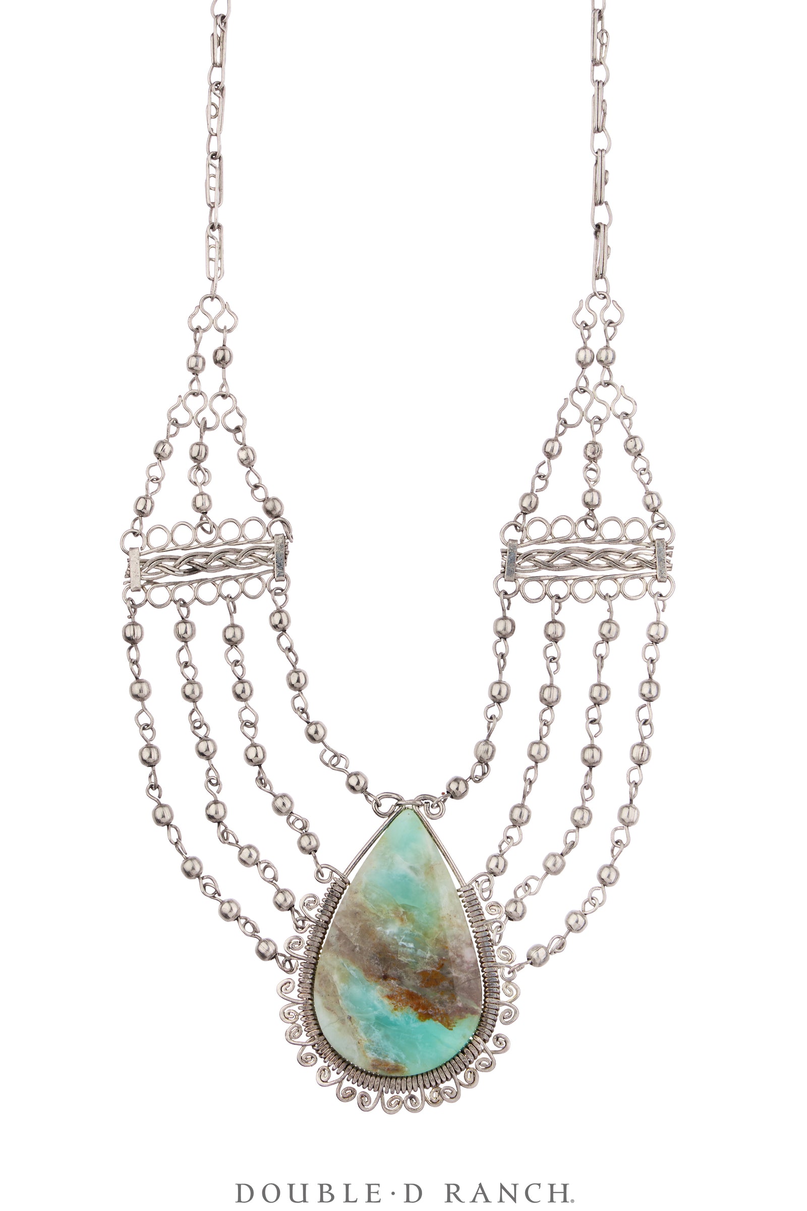 Necklace, Statement, Turquoise, Estate, Vintage, 3829