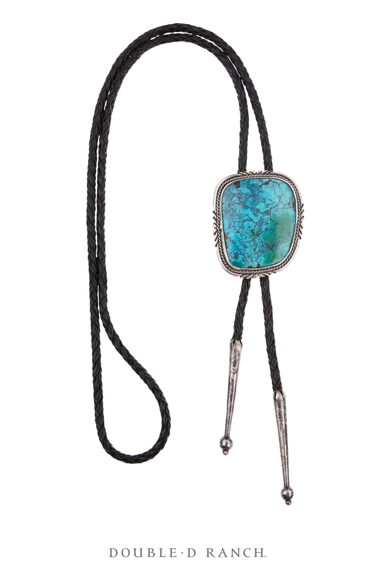 Bolo, Natural Stone, Turquoise, Unmarked, Vintage, 3837