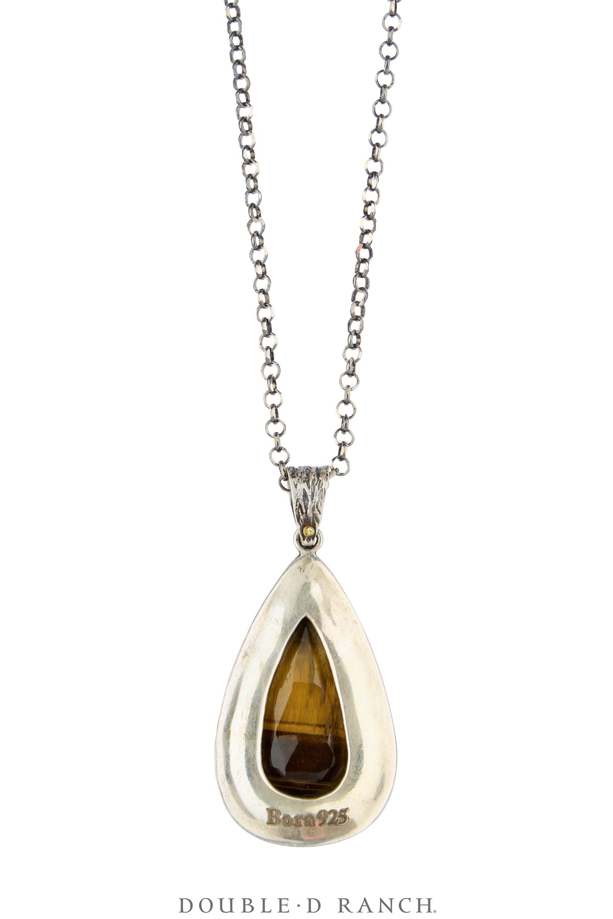 Necklace, Pendant, Faceted Jewels, Tiger Eye, Hallmark, Contemporary, 3847