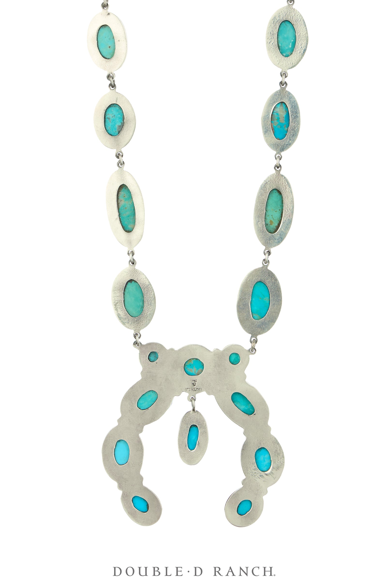 Necklace, Federico, Squash Blossom, Turquoise, Federico Hallmark, Contemporary, 3851