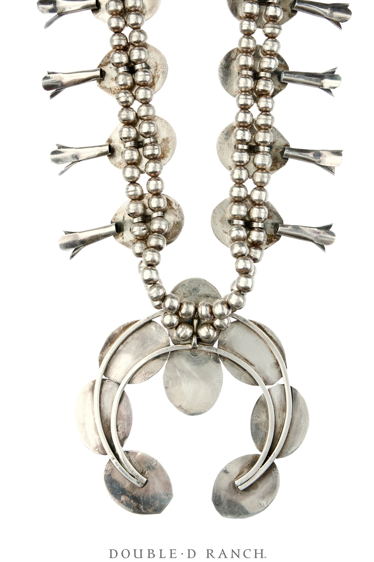 Necklace, Squash Blossom, Mother of Pearl, Sans Hallmark, Vintage, 3857