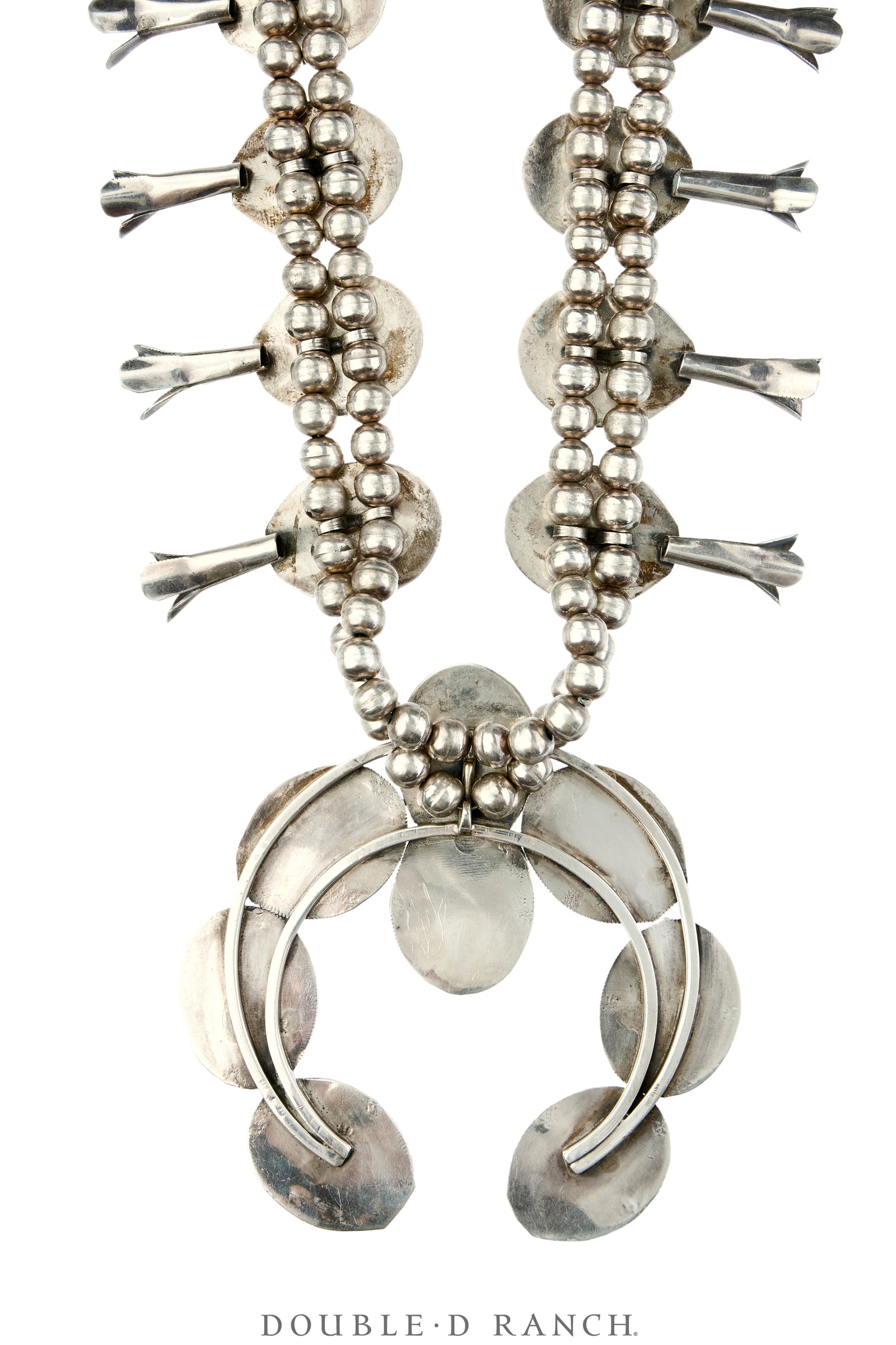 Necklace, Squash Blossom, Mother of Pearl, Sans Hallmark, Vintage, 3857