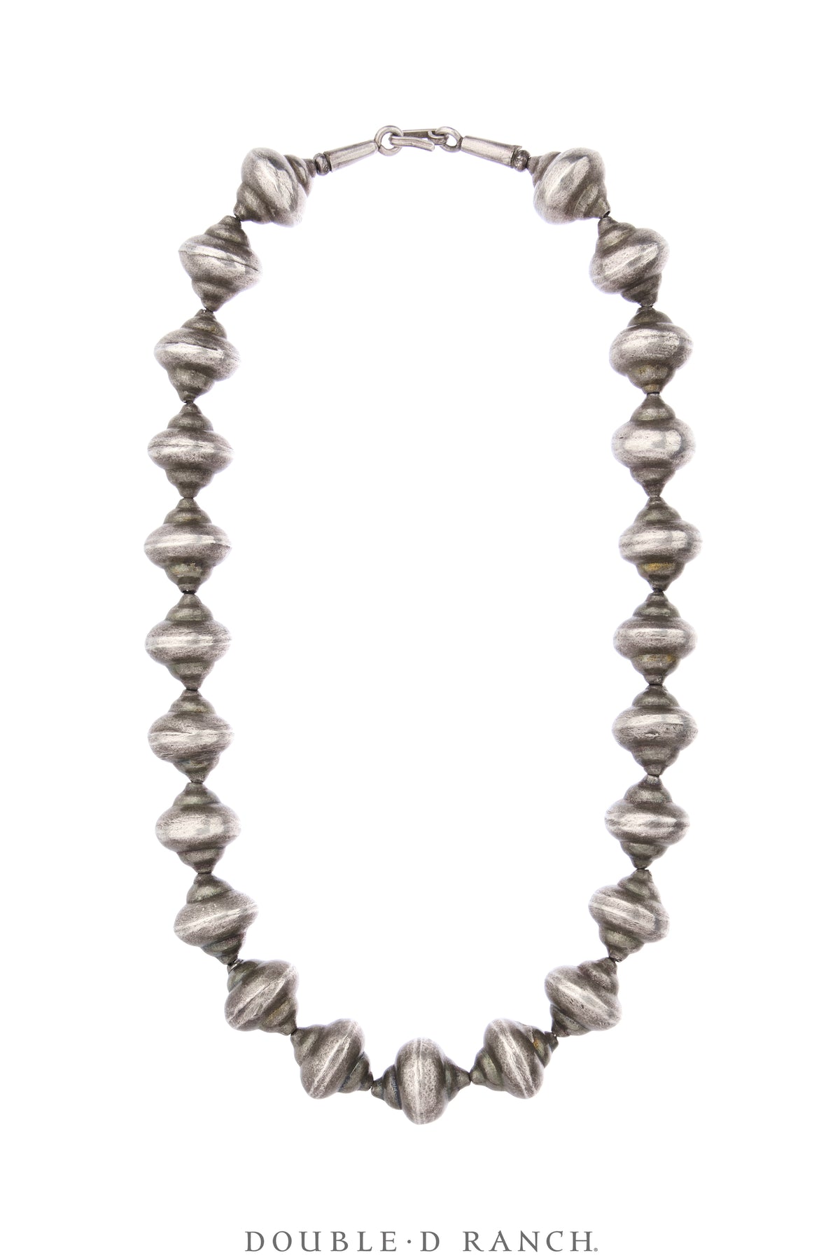 Necklace, Desert Pearls, Sterling Silver, Huge Melon Beads, Vintage, 3870