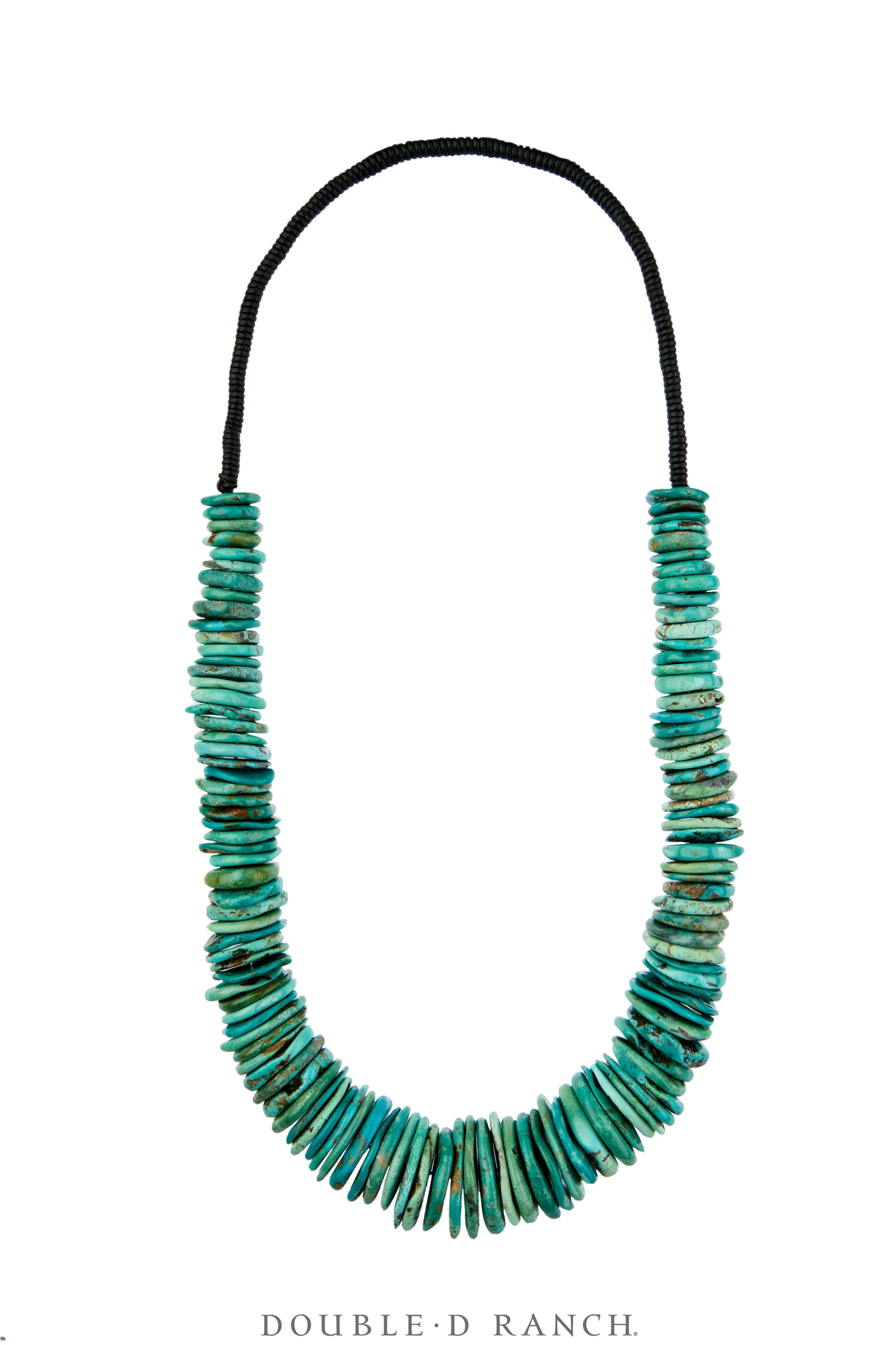 Necklace, Natural Stone, Disc, Turquoise, Graduated, Contemporary, 3881